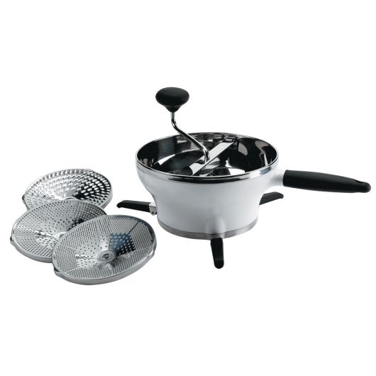 OXO Food Mill - Stainless Steel Baby Food Maker & Masher for Purees, Soups, Sauces - Perfect for Homemade Baby Food, Canning & Cooking - BPA-Free & Easy to Clean