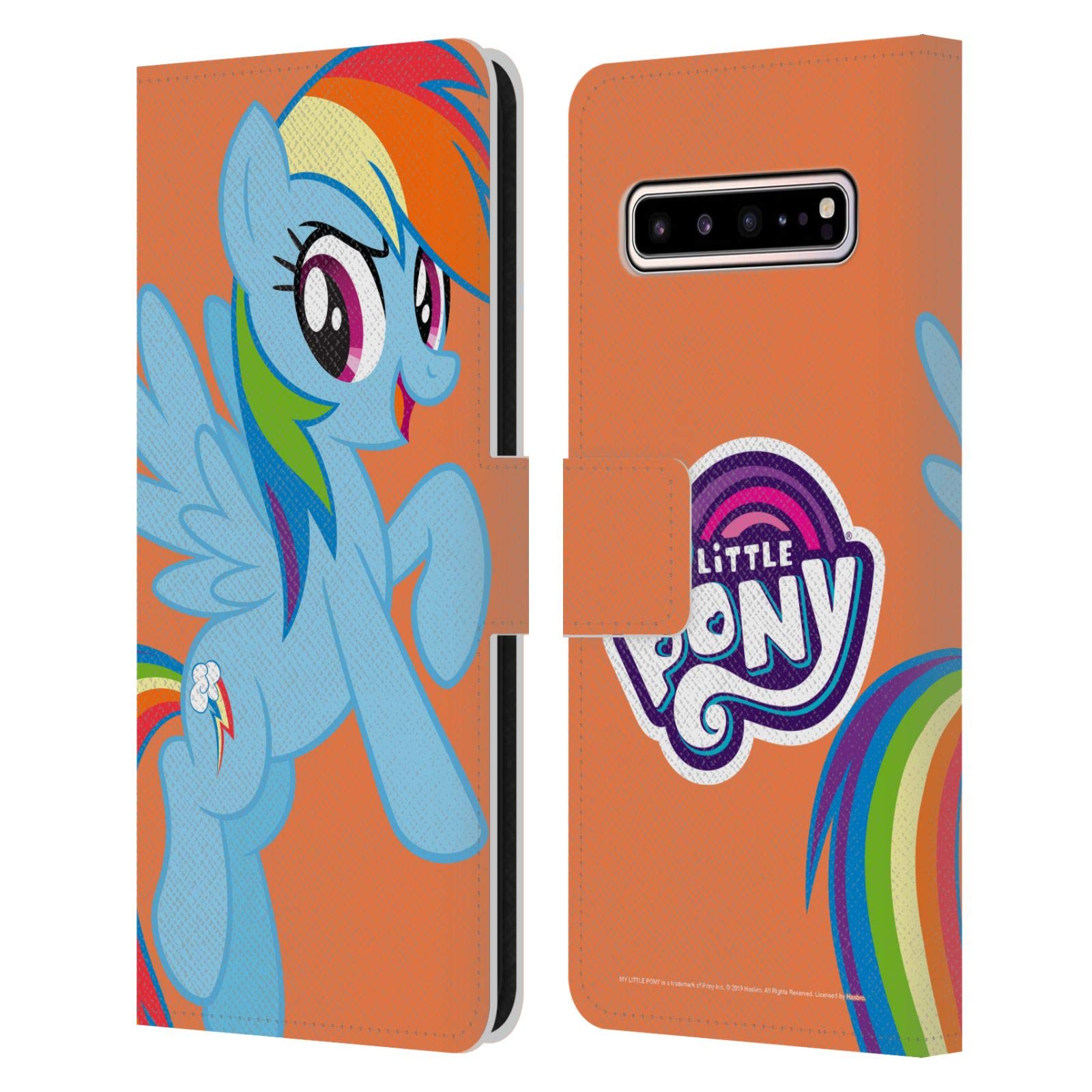 Officially Licensed My Little Pony Rainbow Dash Leather Book Wallet Case for Samsung Galaxy S10 5G - Protective Cover with Character Art - Perfect for School, Work & Travel Accessories