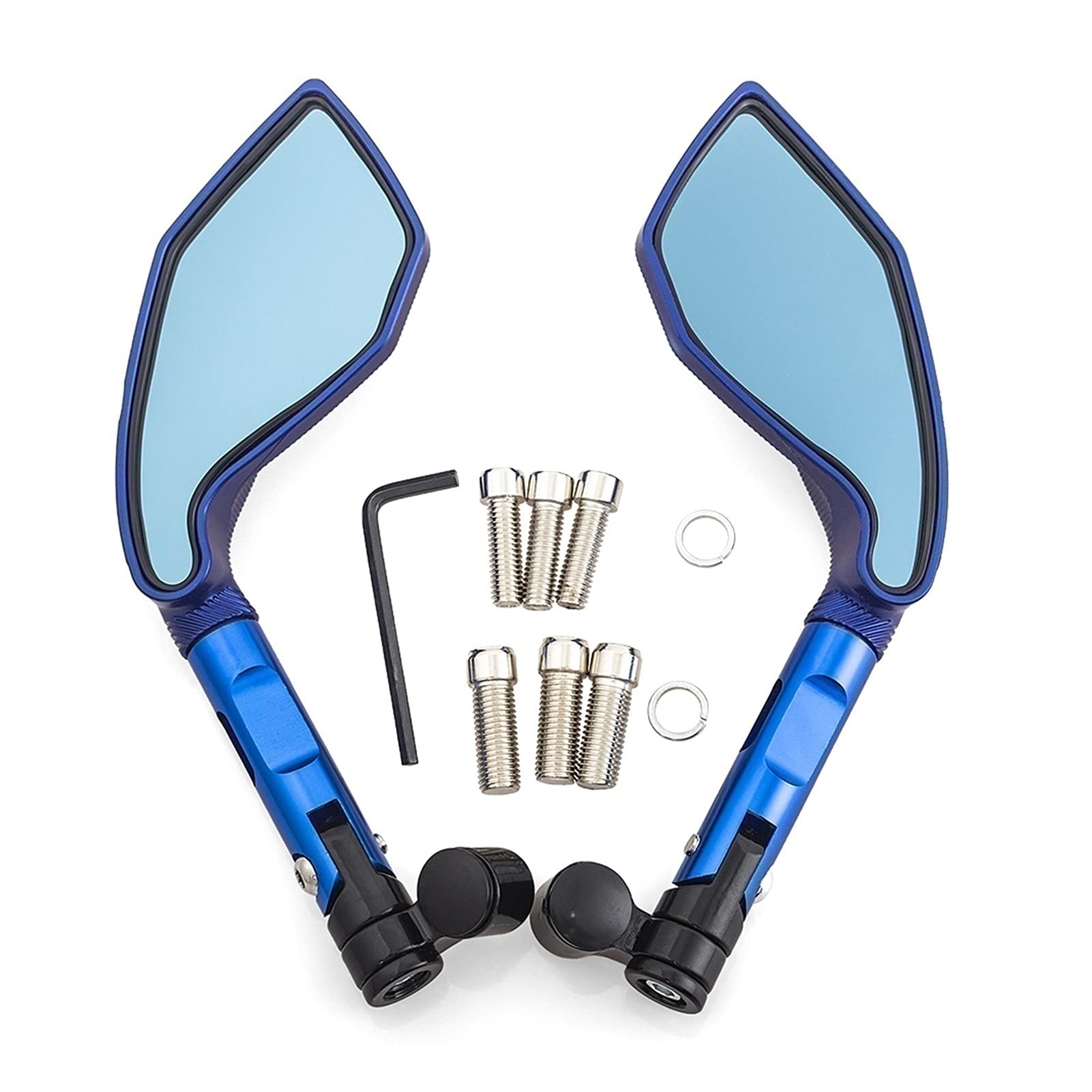 FYSH Universal 8mm & 10mm Motorcycle Rearview Mirrors - Compatible with Suzuki V-Strom 650, Gladius 650, GSX750F, Intruder 1400, GSX-S750 & GSX600F Scooters - Enhance Safety & Visibility for City Commuting & Highway Riding