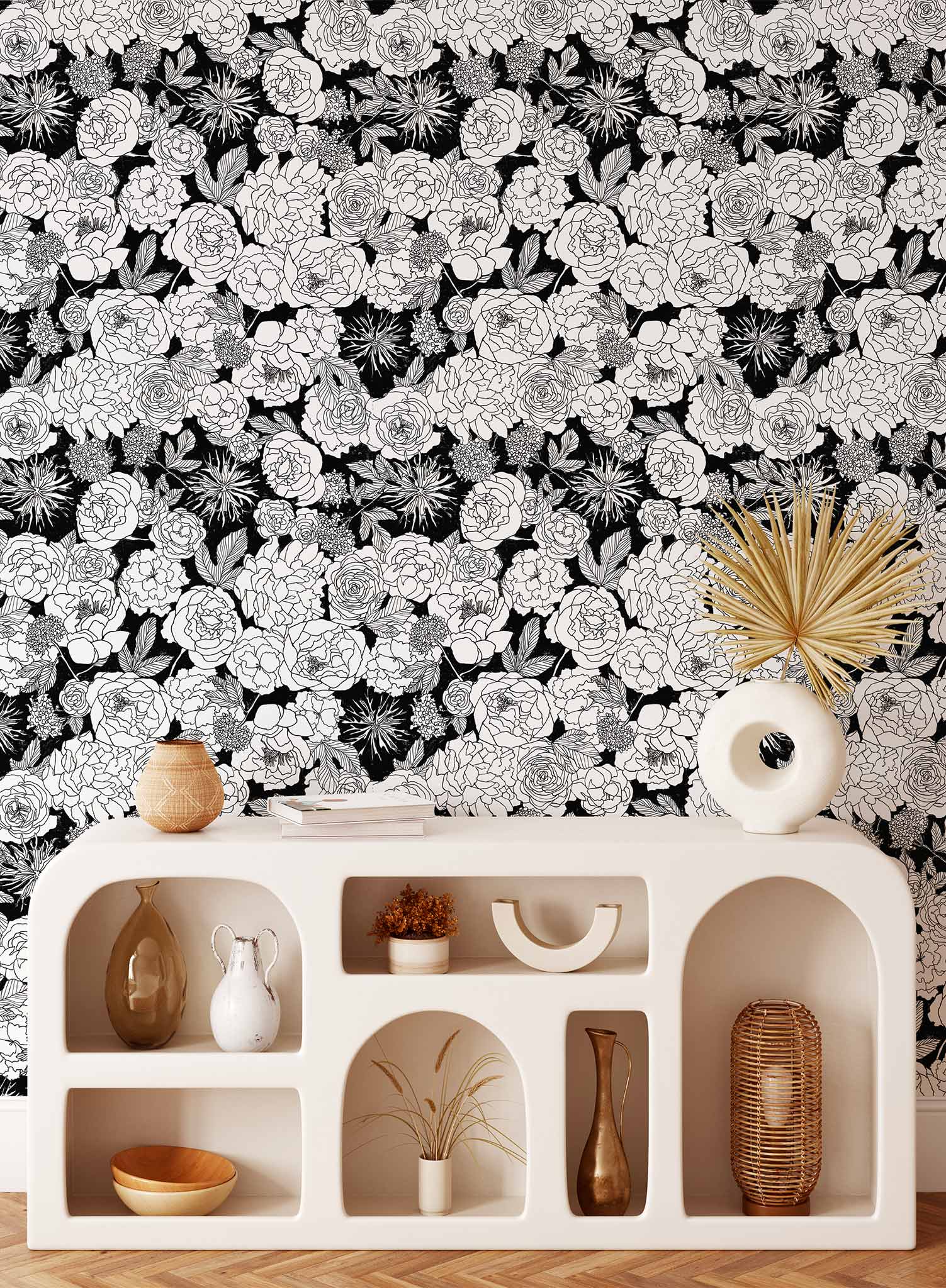 Elegant Corsage Bouquet & Stylish Wallpaper Set - Perfect for Weddings, Home Decor, and Special Events