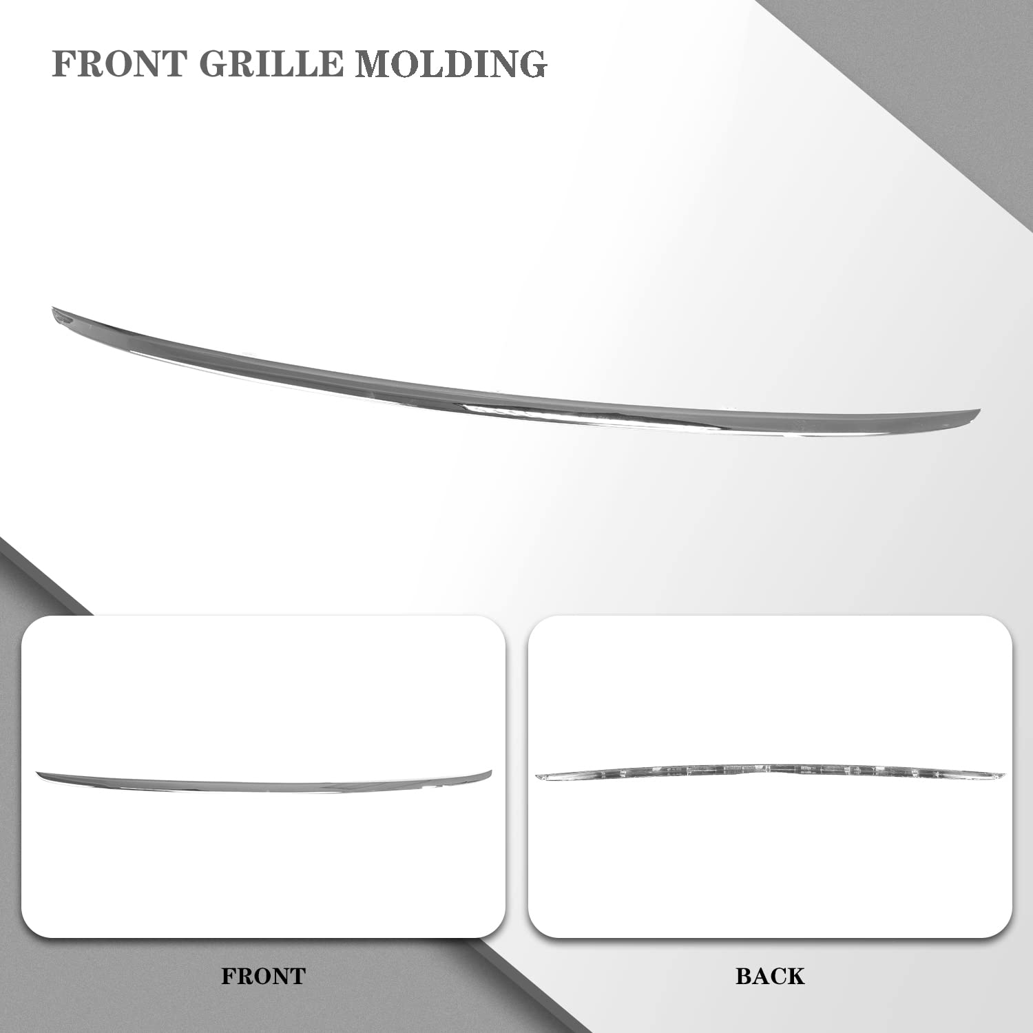 2012-2014 Honda CR-V Front Upper Grille Replacement - Chrome Plastic Trim Molding (Part #HO1217107) | Perfect for Car Restoration & Custom Upgrades