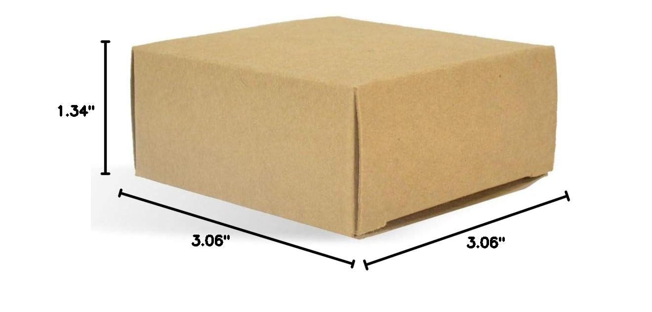 1,000 Count Kraft Square Soap Boxes with No Round Window - Eco-Friendly Homemade Soap Packaging - 100% Recycled Materials - Made in USA - Perfect for Handmade Soap Wrapping, Gift Packaging & Craft Supplies - Case of 1,000