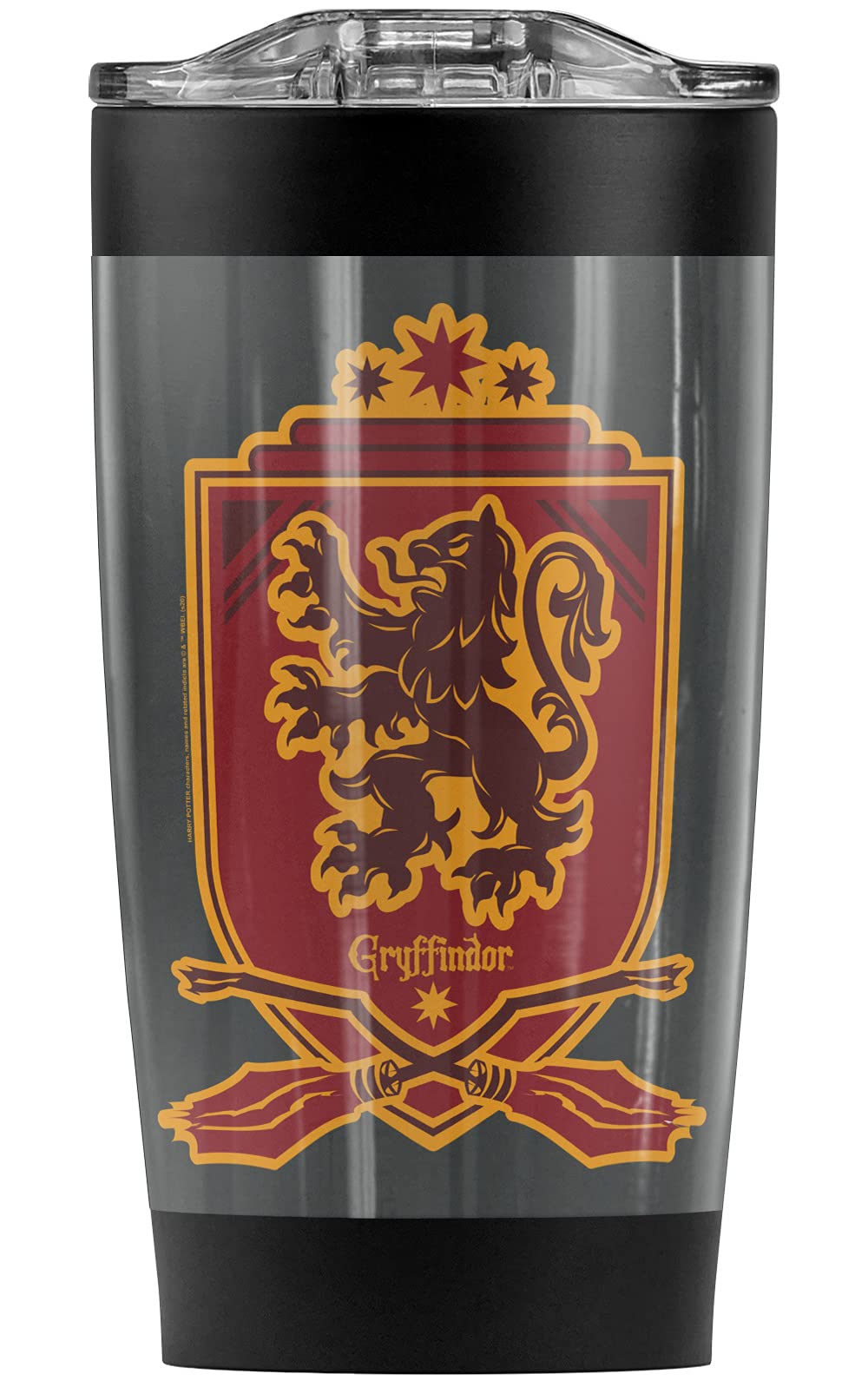 Harry Potter Gryffindor Stainless Steel Tumbler 20oz - Insulated Travel Mug with Leakproof Lid, Double Wall Vacuum for Hot & Cold Drinks - Perfect for Coffee, Tea, Water, Juice | Great Gift for Fans, Office Use, Camping & Outdoor Activities