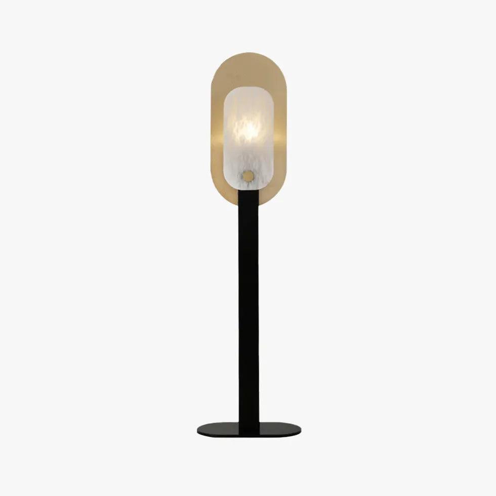 Modern Rectangular Rounded Corner Marble Floor Lamp - Elegant Home Decor Lighting for Living Room, Bedroom, or Office