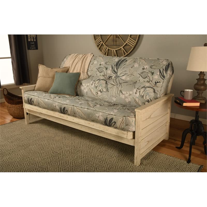 Kodiak Futon Frame Full Size - Weathered White for Home & Office