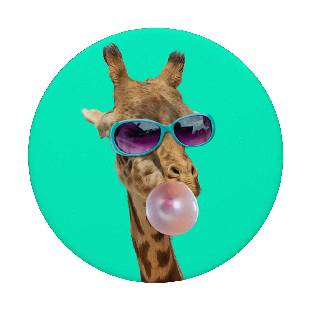 Adorable Bubblegum Giraffe Plush Toy with Sunglasses - Perfect for Kids' Room Decor, Birthday Gifts & Photo Props