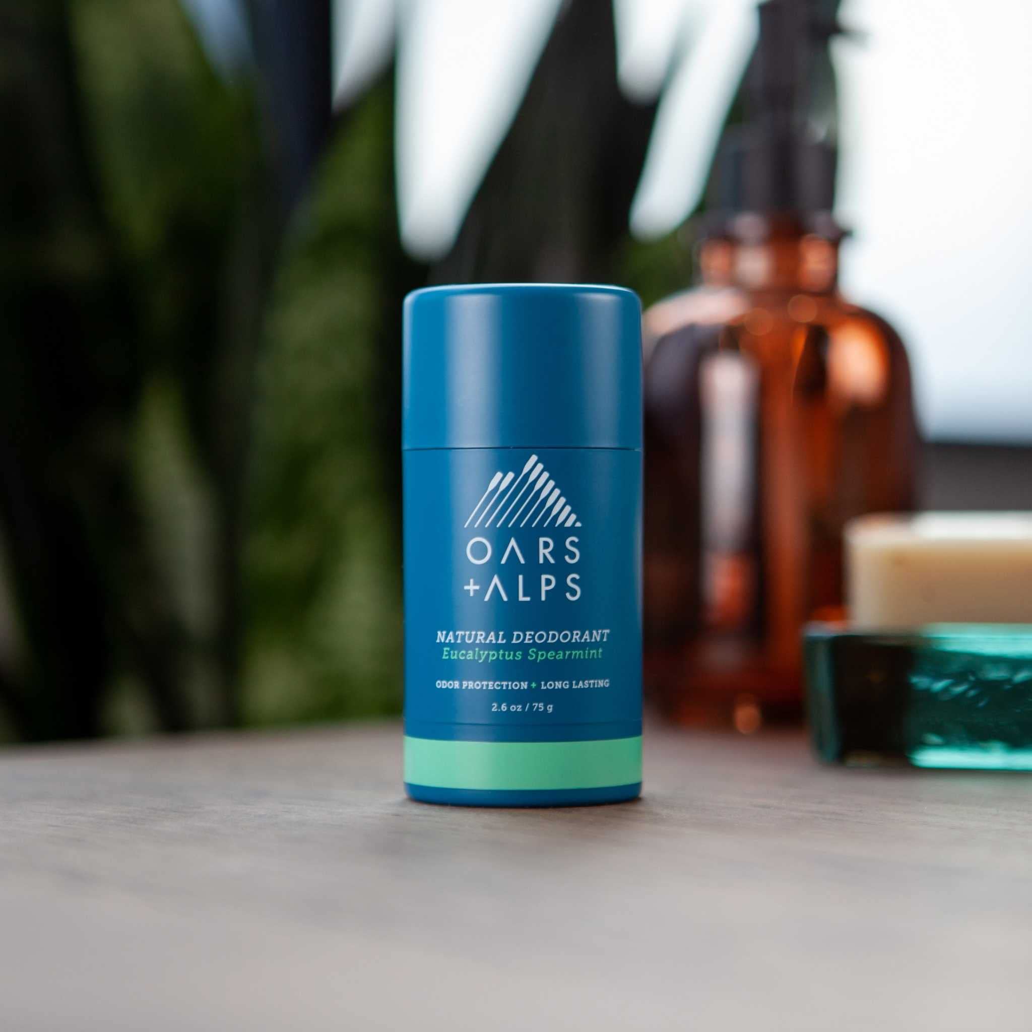 Oars + Alps Aluminum Free Natural Deodorant for Men & Women - Dermatologist Tested, Clean Ingredients, Travel Size (3 Pack, 2.6 Oz Each) - Eucalyptus Spearmint Scent | Gym, Work, Outdoor & Daily Freshness