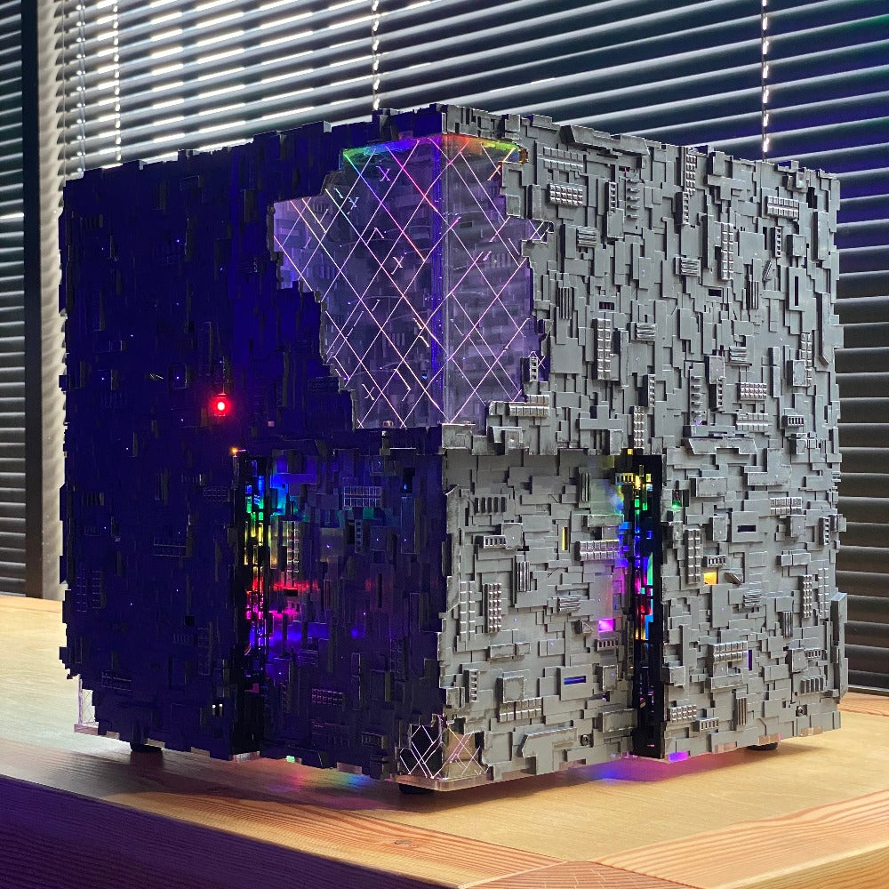 Star Trek: Picard 3rd Anniversary Edition Borg Cube ATX PC Case - Premium Gaming Computer Case for Sci-Fi Fans | Perfect for Themed Gaming Setups & Star Trek Collectors