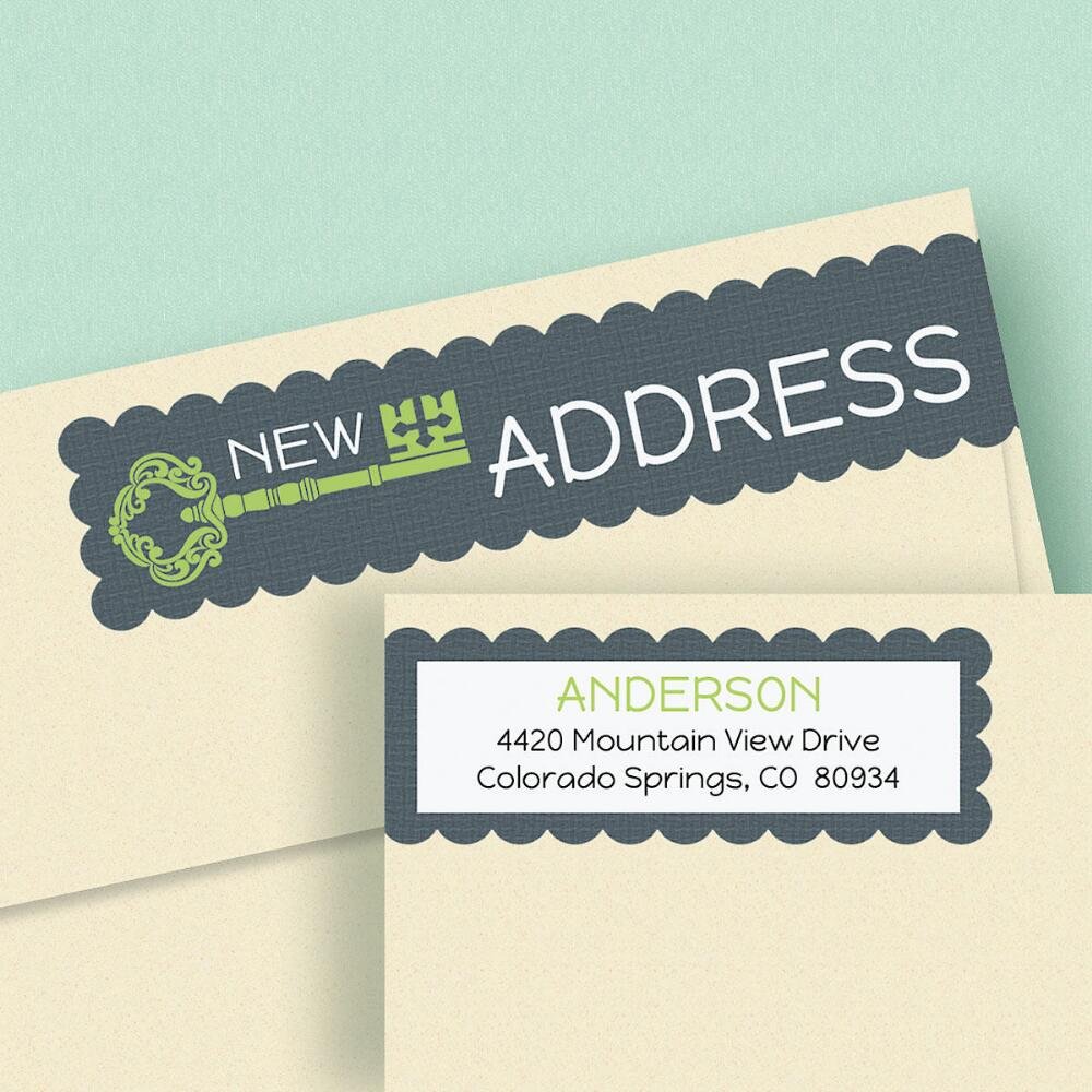 64-Pack Self-Adhesive Moving Address Labels - Wrap Around Flat Sheet Design for New Home Announcements | Perfect for Housewarming Gifts & Mail Organization
