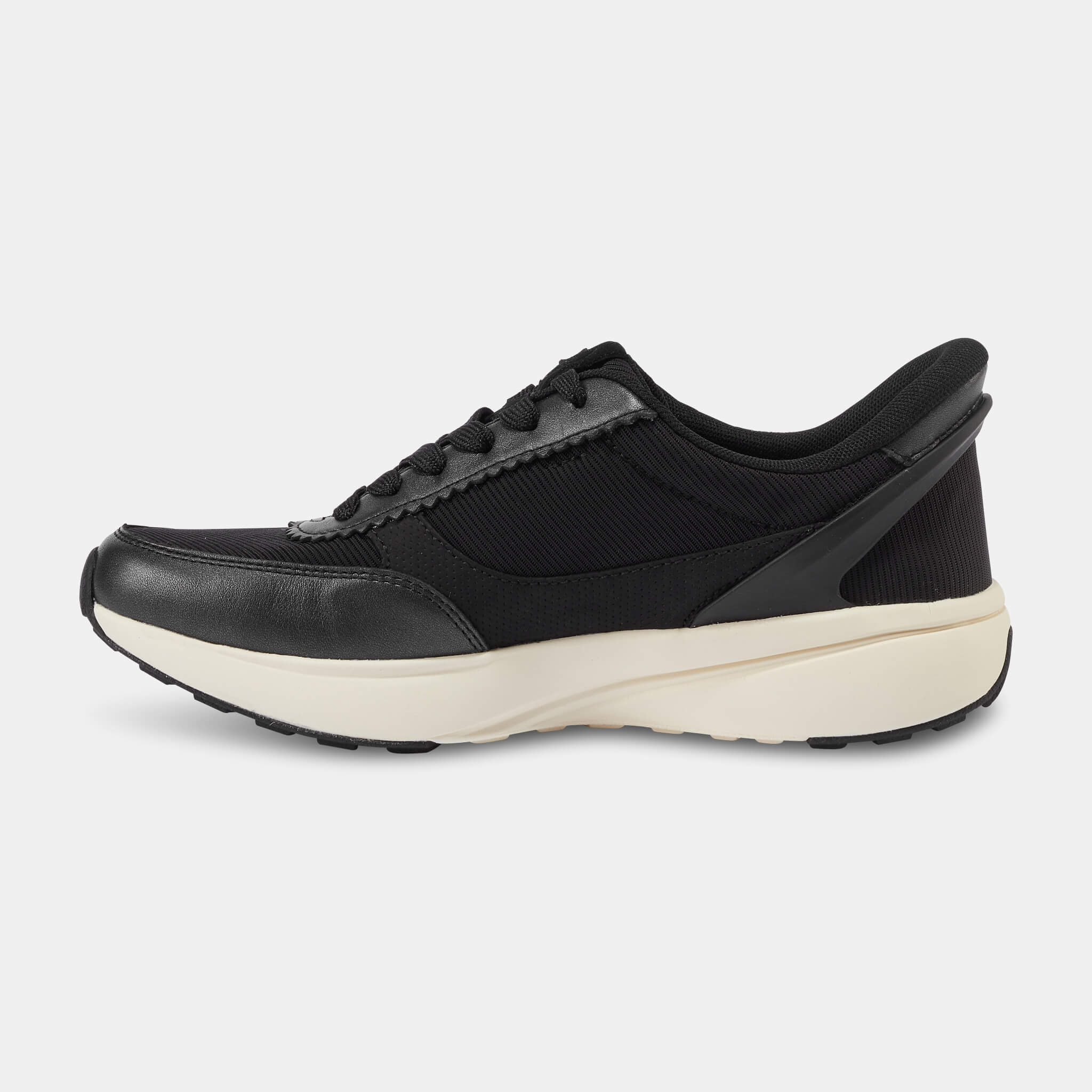 Women's Paris Black & Pristine Fashion Sneakers - Stylish & Comfortable for Walking, Travel & Casual Outfits