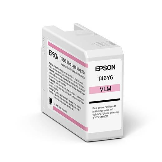 Epson SureColor P900 Vivid Light Magenta UltraChrome PRO10 Ink Cartridge 50ml (T46Y600) - High-Quality Photo Printing for Professional Photographers & Artists