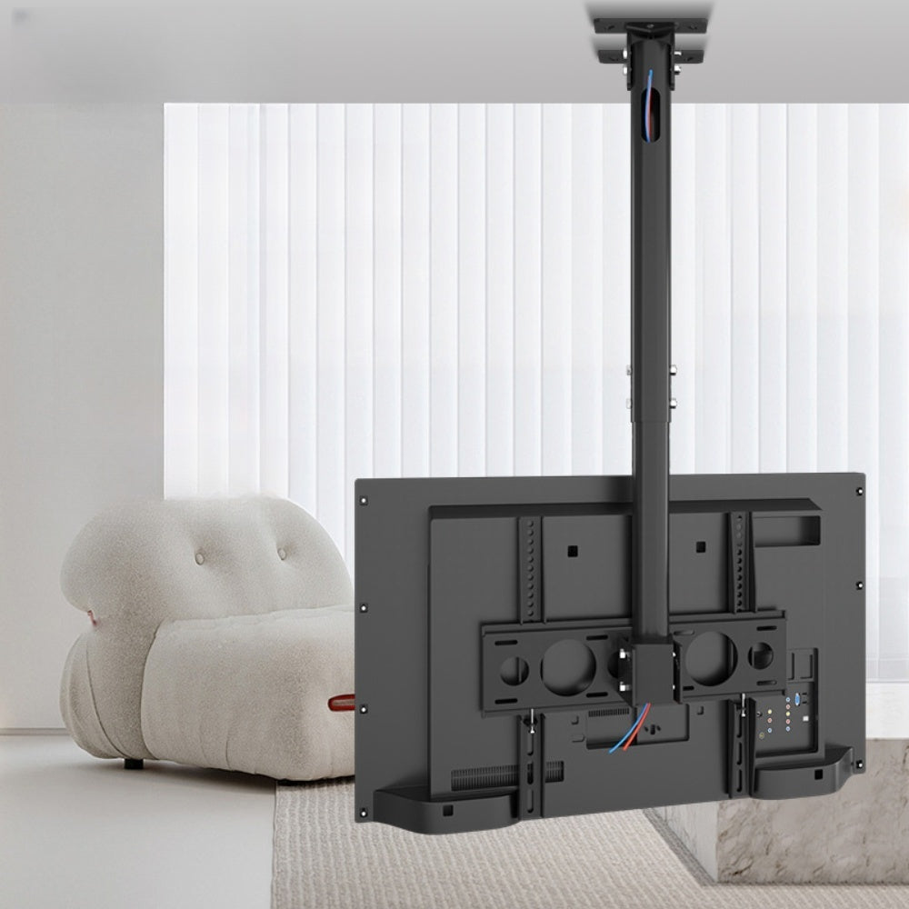 42-85 Inch Dual Back-to-Back LCD TV Wall Mount Bracket - 360 Degree Rotating Ceiling Hanger for Commercial Displays, Restaurants, Gyms & Retail Stores