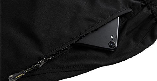 Big and Tall Quick Dry Men's Shorts with Pockets - Black (Size M) | Comfortable Athletic & Casual Wear for Outdoor Activities, Gym, Running, and Travel