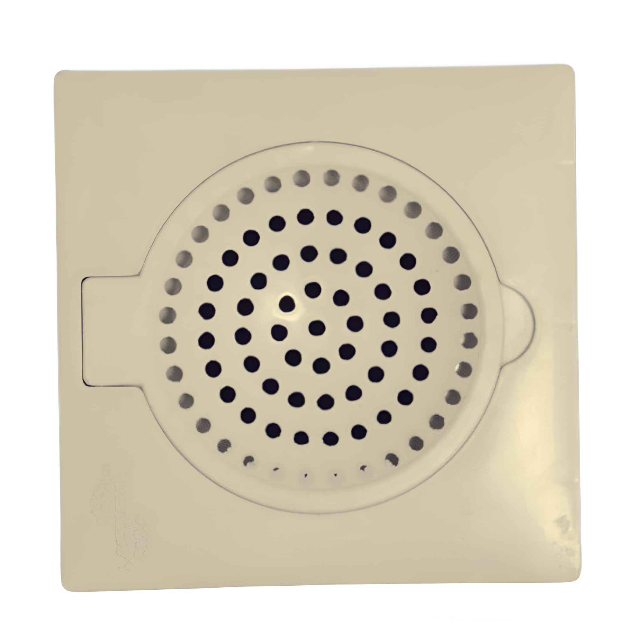 Premium Square Plastic Shower Floor Drain Cover with Removable Lid - 6x6 Inch Ivory Strainer for Bathroom, Kitchen & Utility Sinks - Anti-Clog Design for Hair & Debris - Ideal for Showers, Laundry Rooms & Outdoor Drains