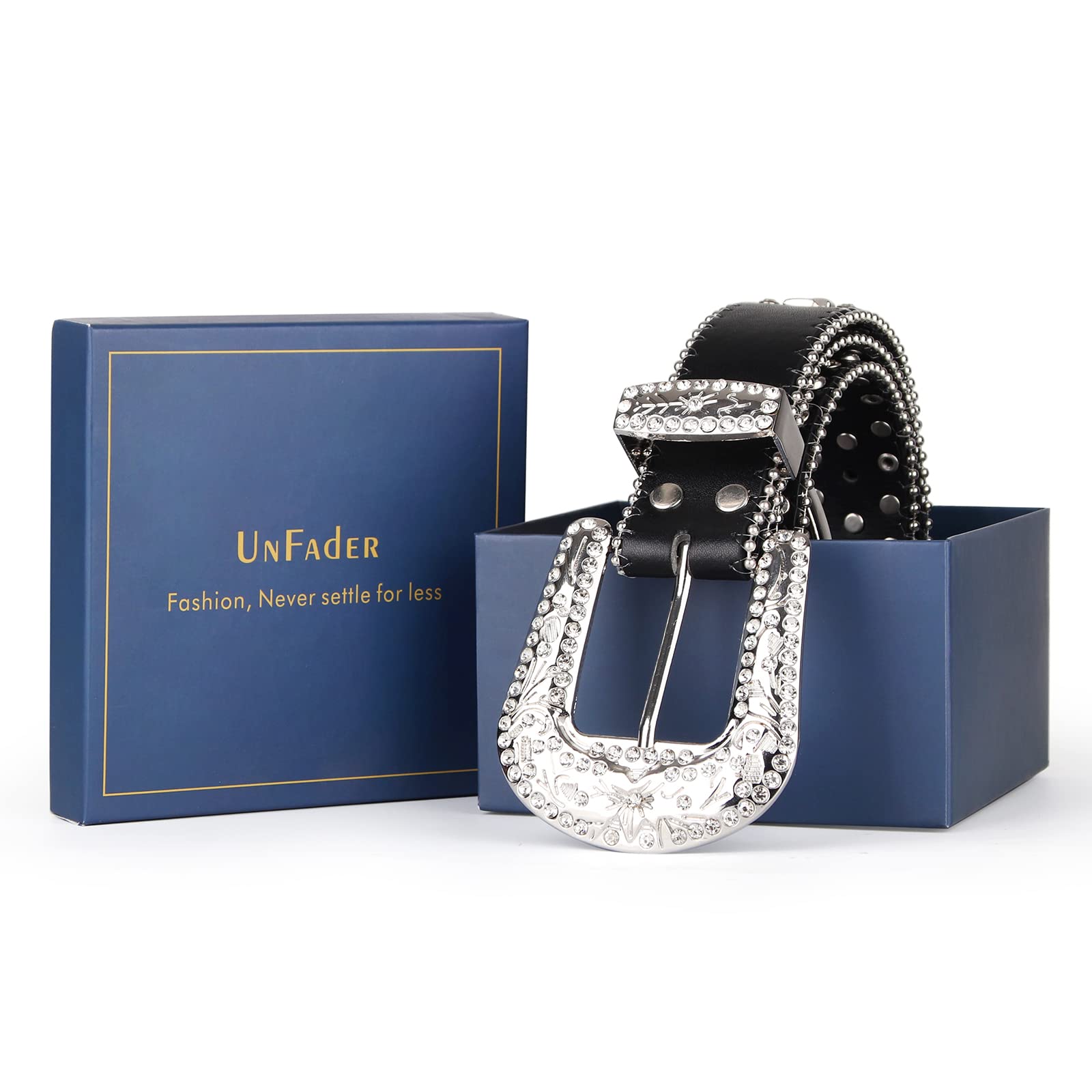 Sparkling Rhinestone Belts for Women - Western Cowgirl Studded Belt with Bling for Jeans & Pants | Perfect for Country Concerts, Rodeo Events & Western Fashion Outfits