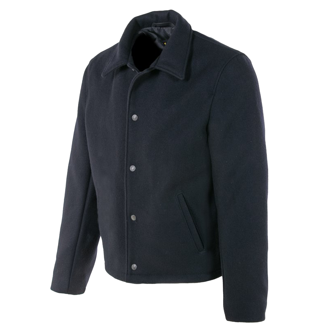 Schott NYC 701 Men's Wool Coach Jacket in Navy - Classic Vintage Outerwear for Casual Wear & Urban Style