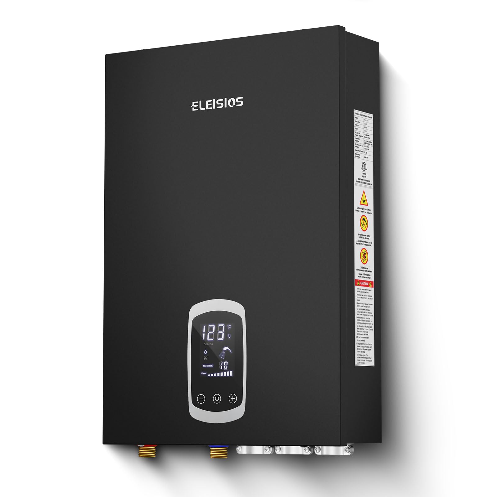 27kW Tankless Electric Water Heater 240V - Instant On-Demand Hot Water System with Energy-Saving LED Display & Smart Self-Modulation Technology - Perfect for Homes, Apartments, RV Living & Commercial Use