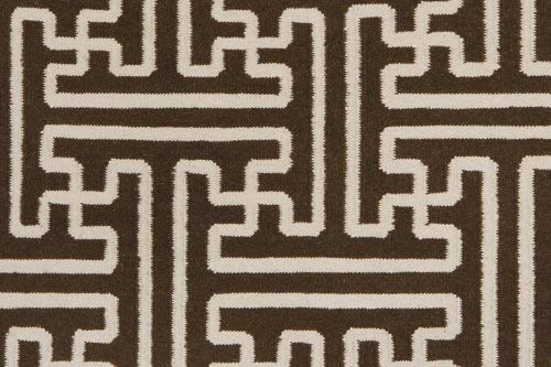 Premium Surya Flatweave Rug in Dark Chocolate & Parchment - 3'6