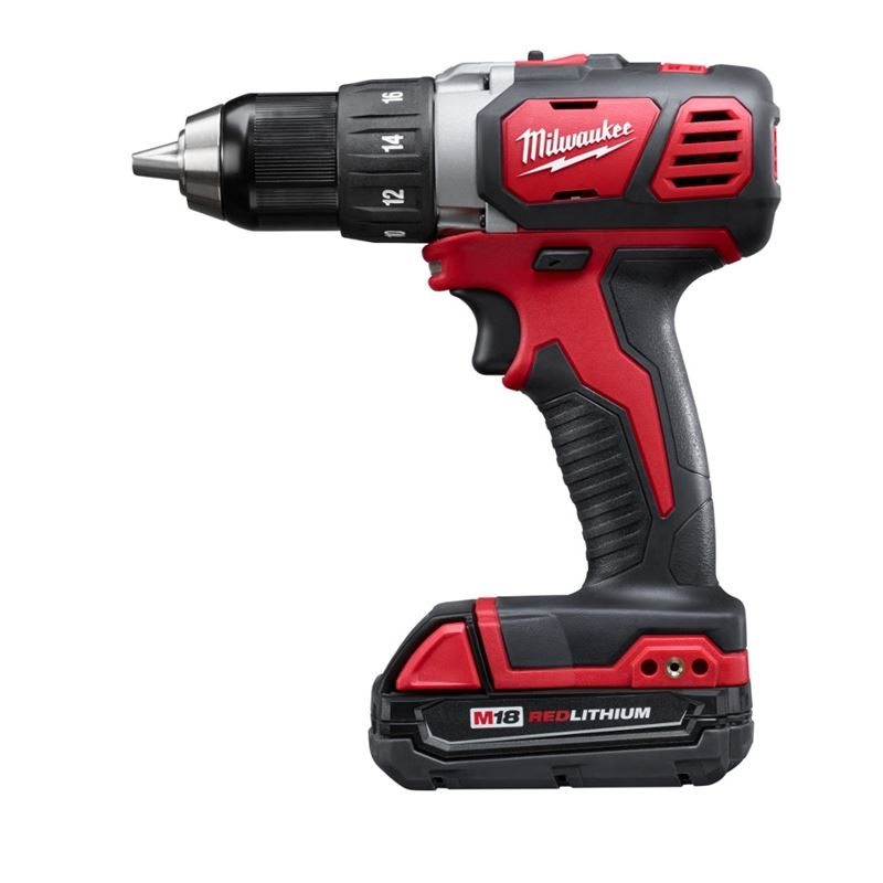 18V Cordless Drill Driver Kit - M18 2606 22CT, 1/2 Inch Compact Lithium-Ion Power Tool for Home DIY & Professional Construction Projects
