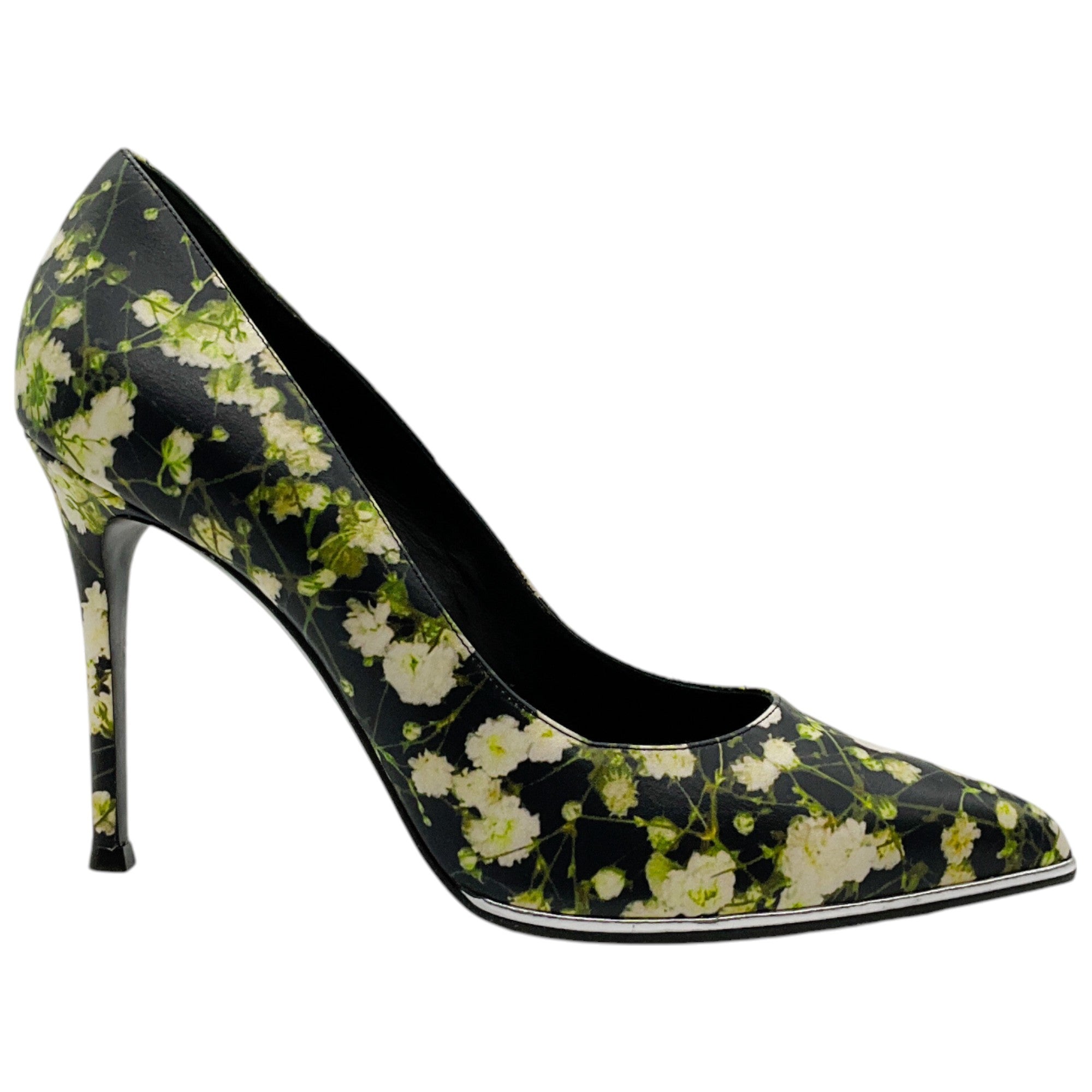 Givenchy Black Multi Floral Print Escarpin Pumps - Elegant High Heels for Women, Perfect for Evening Parties, Weddings & Formal Events