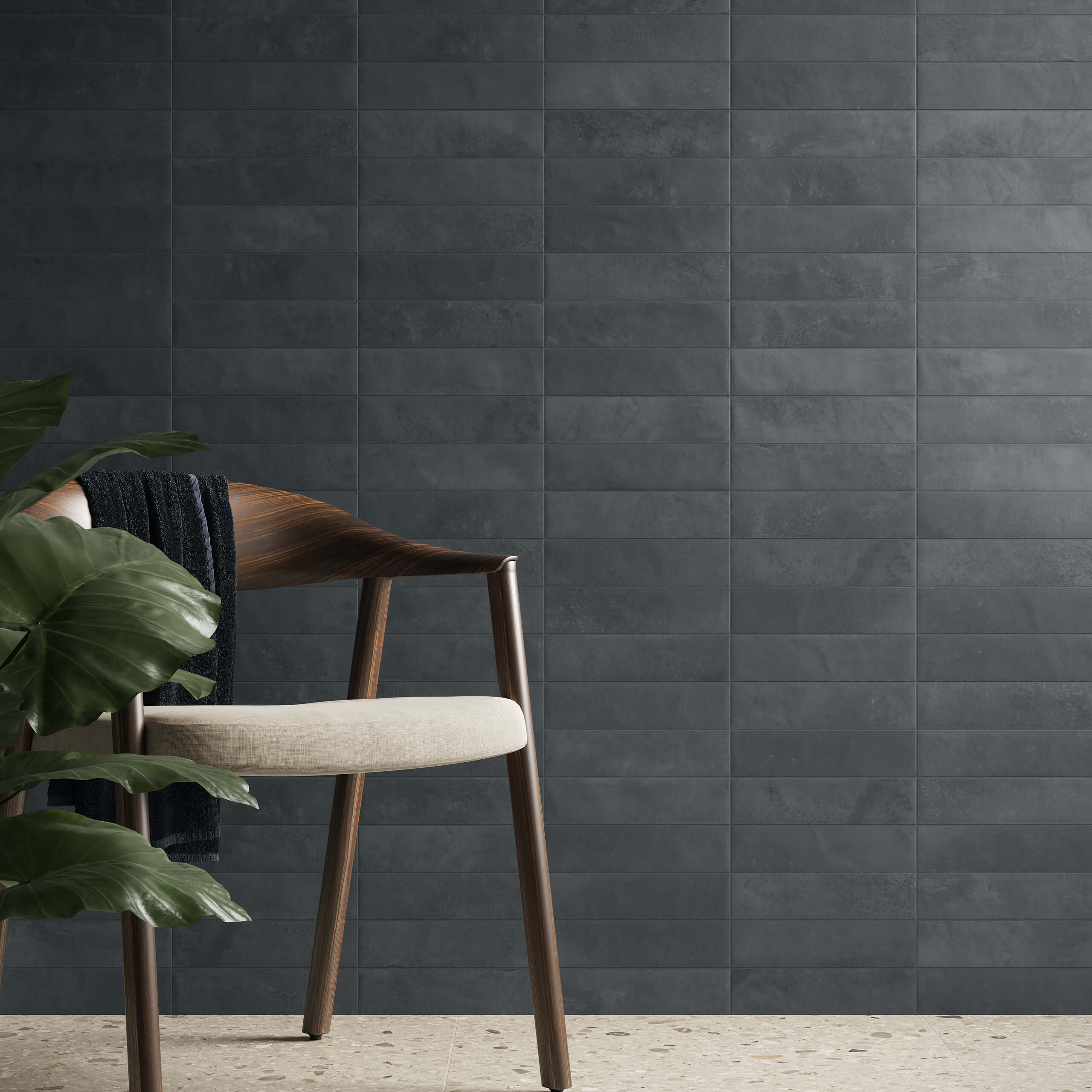 Miniature Ceramic Tile 60x240mm Matt Blue Notte - Perfect for Kitchen Backsplash, Bathroom Walls & Modern Interior Design