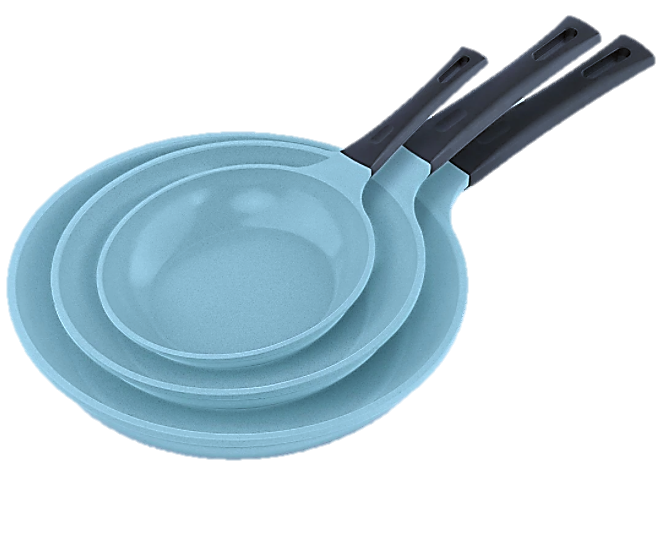 JADECOOK 3-Piece Nonstick Frying Pan Set - Jade Coated Cookware for Healthy Cooking - Perfect for Sautéing, Frying & Stir-Frying | Home & Professional Kitchen Use