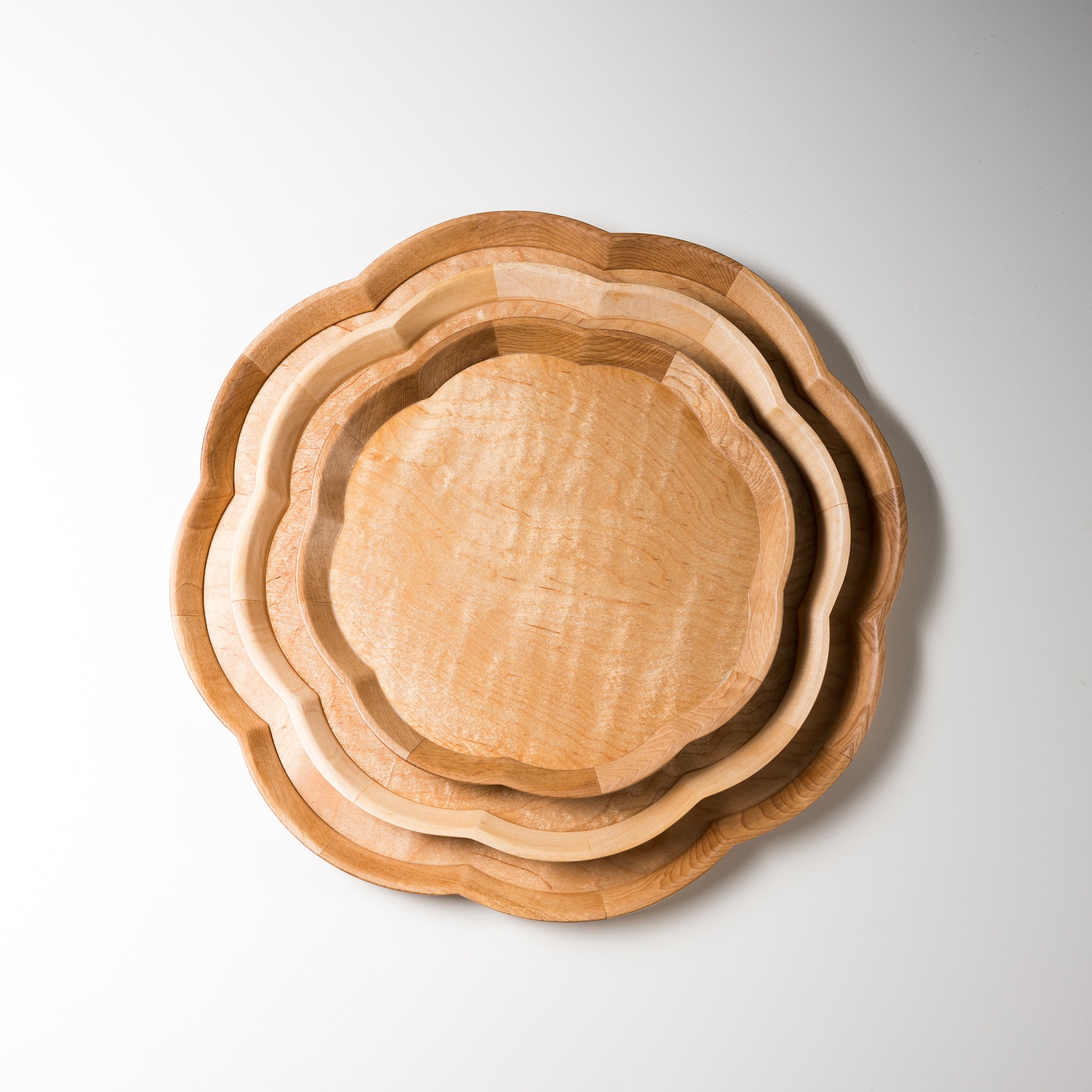 Premium Handmade Light Brown Wooden Tray - Japanese Horse Chestnut Wood - Perfect for Tea Ceremony, Home Decor & Gift Giving