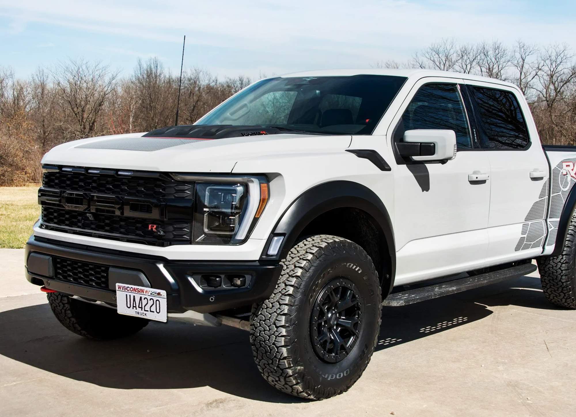 Front Tow Hook License Plate Relocation Mount Kit for 2021+ Ford F150 Raptor - Off-Road & Street Legal Compliance