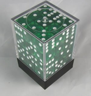Green Transparent 12mm Dice Set (36pcs) for Board Games & RPGs