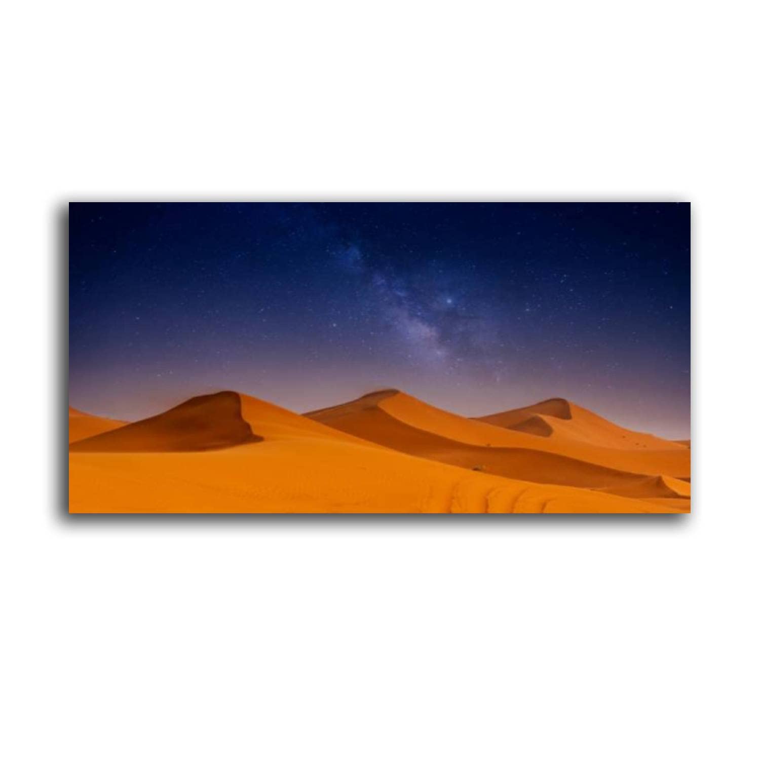 Stunning Sahara Desert Sand Dunes Framed Canvas Wall Art Print - 20x40 Inch Ready to Hang Wall Decor for Living Room & Bedroom - Perfect for Home Office, Dorm Room & Interior Design