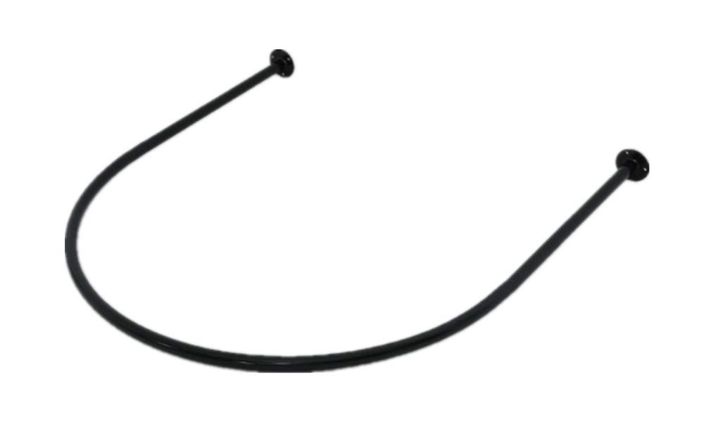 BEIFU FORM Fitting Room Curtain Rod - Adjustable U-Shaped Black Metal Rod (100cm) for Clothing Stores, Boutiques, Wedding Dress Shops & Changing Rooms | Perfect for Retail Displays & Dressing Areas