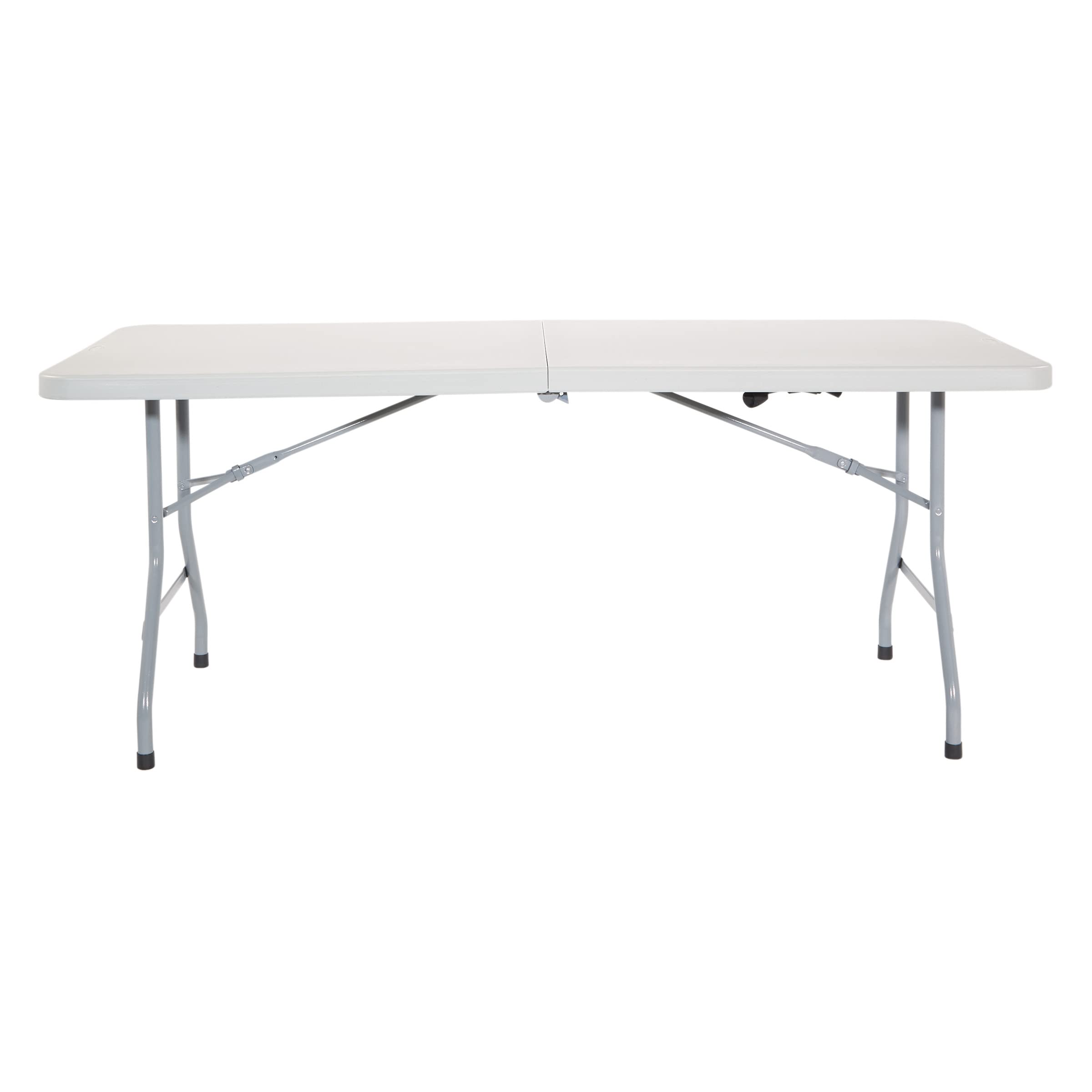 Office Star 6-Foot Resin Rectangle Folding Table - Portable & Lightweight for Picnics, Camping, Tailgating, Outdoor Events, and Home Office Use
