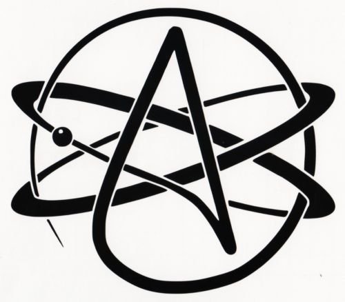 Atheist Symbol Vinyl Decal - Die Cut Sticker for Car Windows, Walls, Laptops, MacBooks, Tool Boxes & Smooth Surfaces | Perfect for Atheist Pride, Personal Expression & Vehicle Customization
