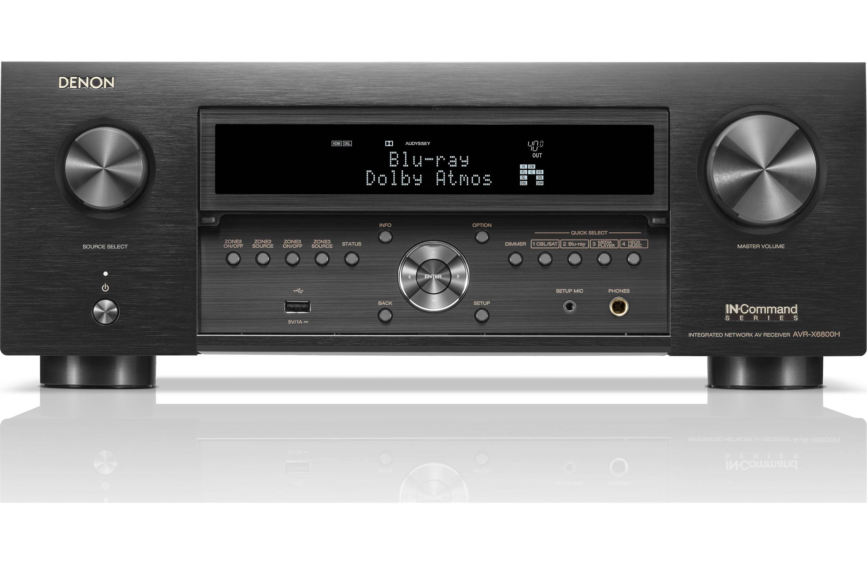 Denon AVR-X6800H 11.4 Channel 8K Ultra HD AV Receiver with Dolby Atmos, DTS:X & Dirac Live | Home Theater System for Movies, Gaming & Music Streaming
