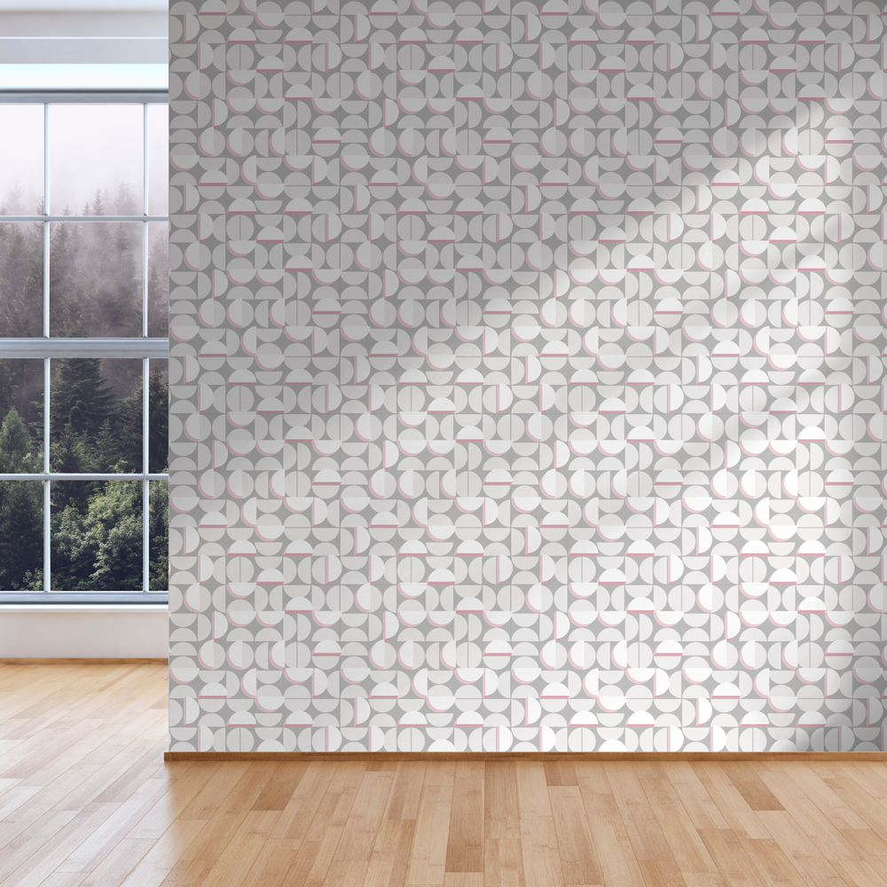 Half Moon Equinox Wallpaper - Modern Celestial Design for Home & Office Decor | Perfect for Living Rooms, Bedrooms, and Workspaces