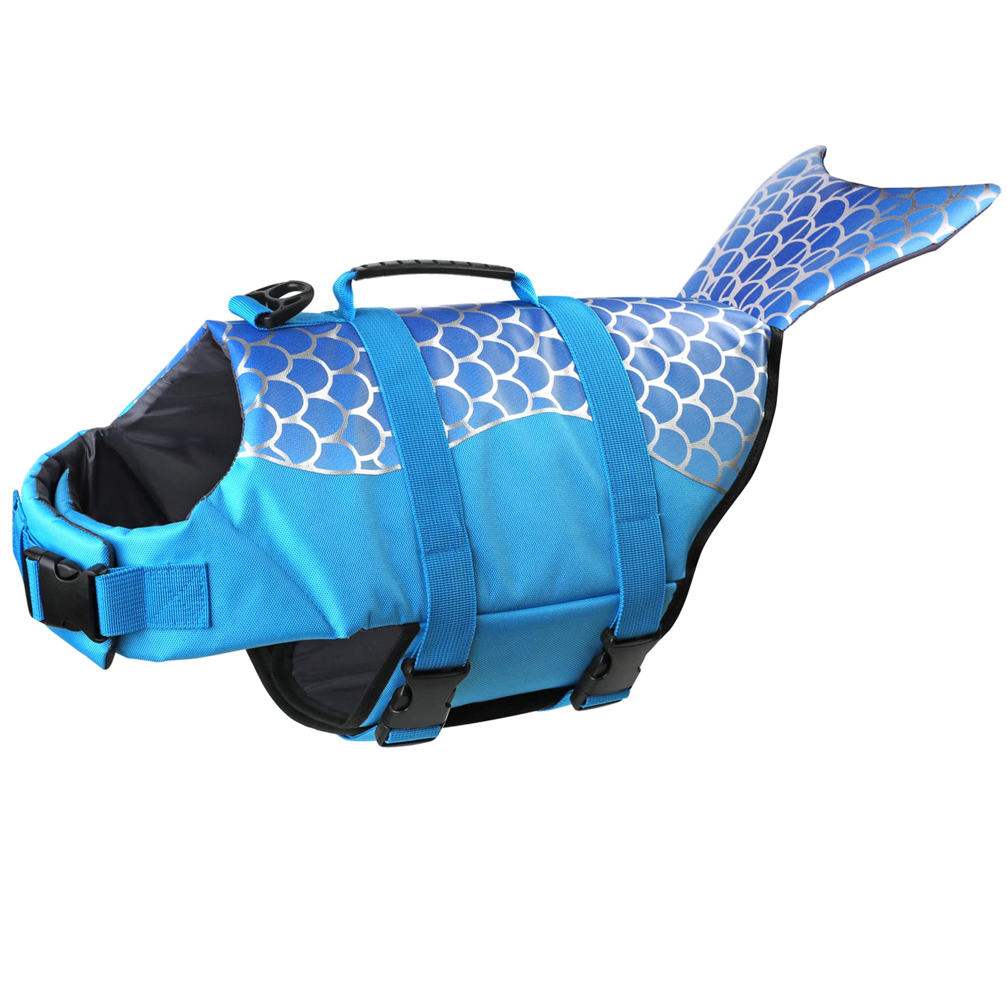 Dogcheer Small Dog Life Jacket - Adjustable Mermaid Pet Floatation Vest with Reflective Strips, Puppy Swim Vest & PFD Lifesaver for Swimming, Beach, Boating - Perfect for Pool Parties & Water Adventures
