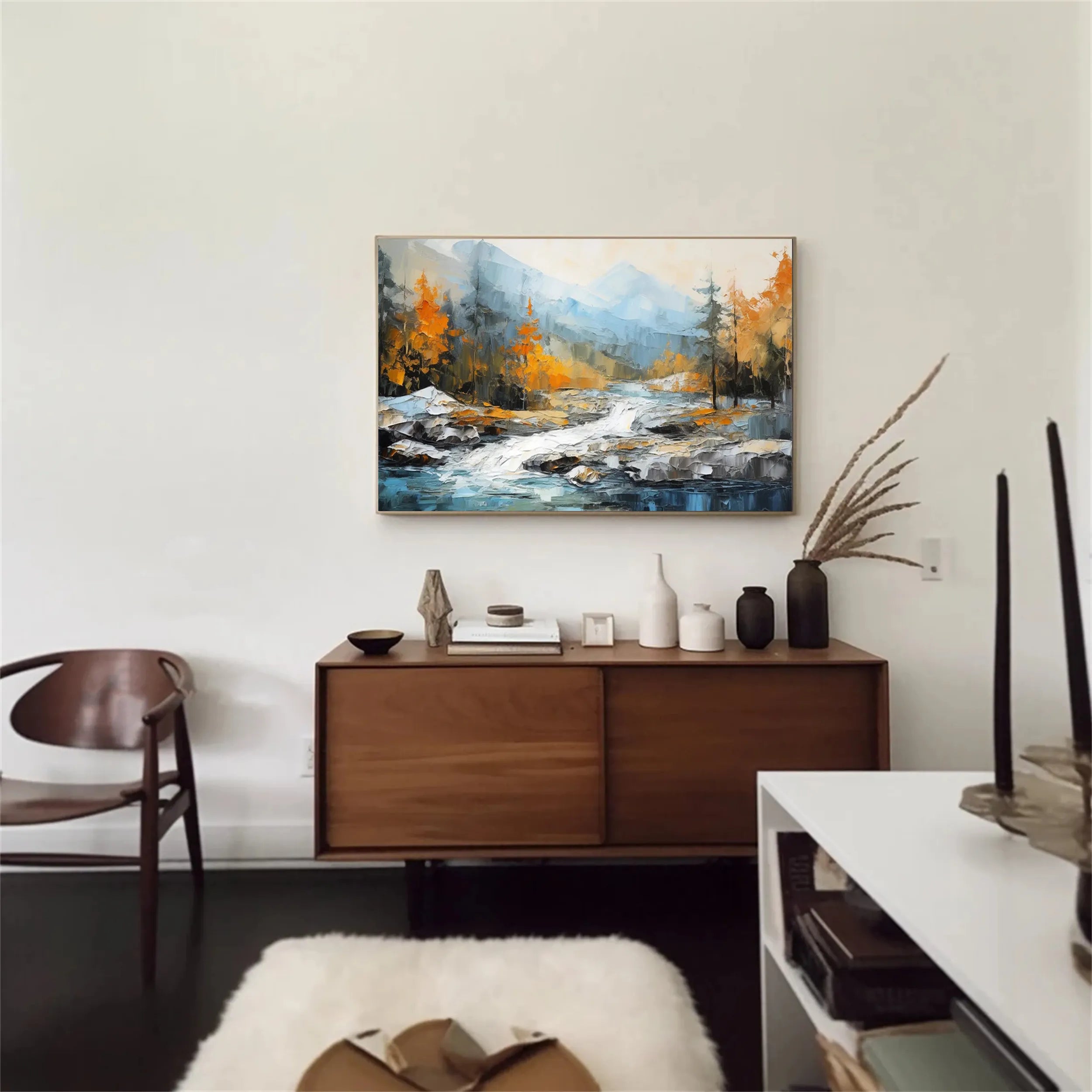 Beautiful Flower and Tree Painting #FT058 - Perfect for Home Decor, Wall Art, and Office Interior Design