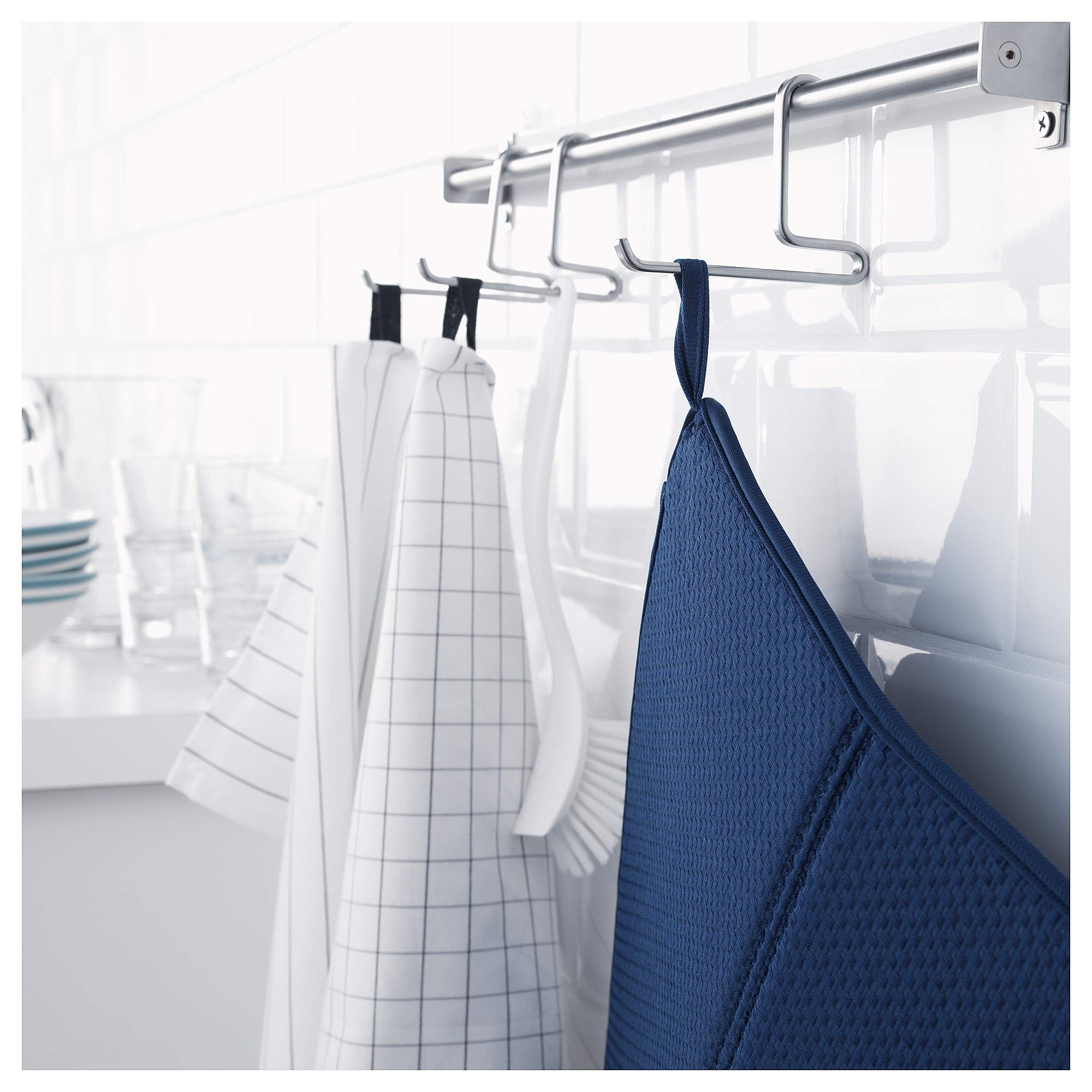 IKEA Nysköljd Dish Drying Mat - Absorbent Kitchen Countertop Mat for Dishes, Cups & Utensils - Blue - Perfect for Kitchen Counter Protection & Drying Dishes After Washing