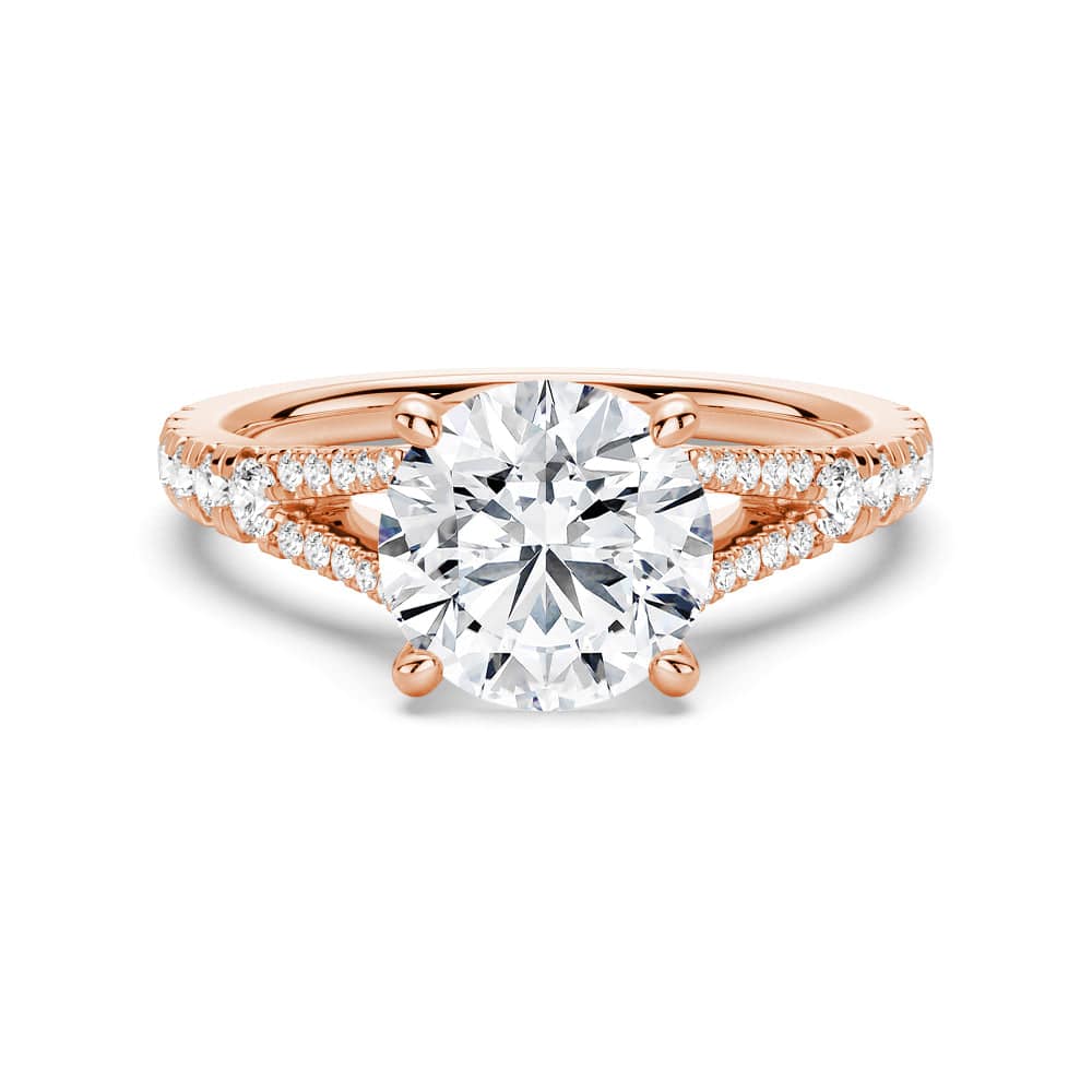 Exquisite Round Cut Split Shank Moissanite Engagement Ring for Women - Perfect for Proposals, Weddings & Anniversaries