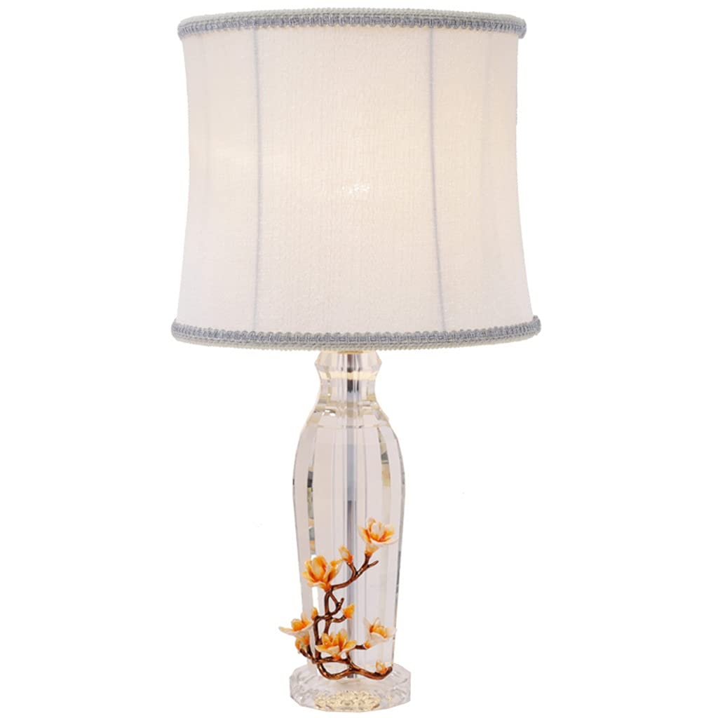 TOMYEUS Crystal LED Table Lamp - Modern European Style Bedside & Desk Light for Bedroom, Living Room, Home Office - Warm White Dimmable Lighting for Reading, Relaxation & Home Decor
