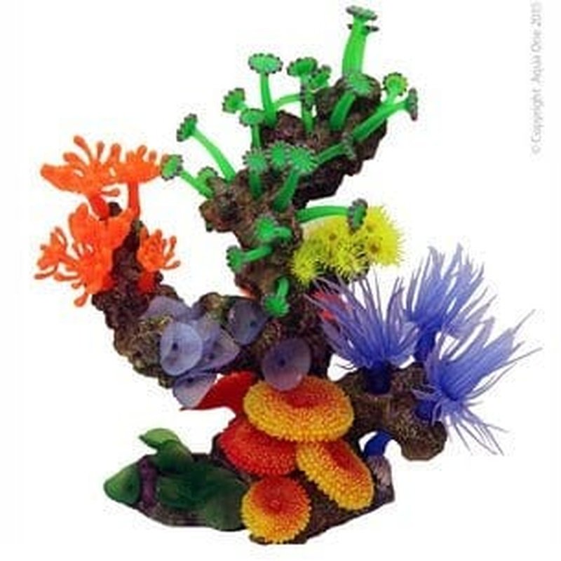 Aqua One Copi Coral Garden Aquarium Decor - 23.5 x 21.5 x 31.5cm Artificial Coral Reef for Fish Tank - Perfect for Saltwater & Freshwater Aquariums, Betta Fish Tanks & Marine Habitat Decor