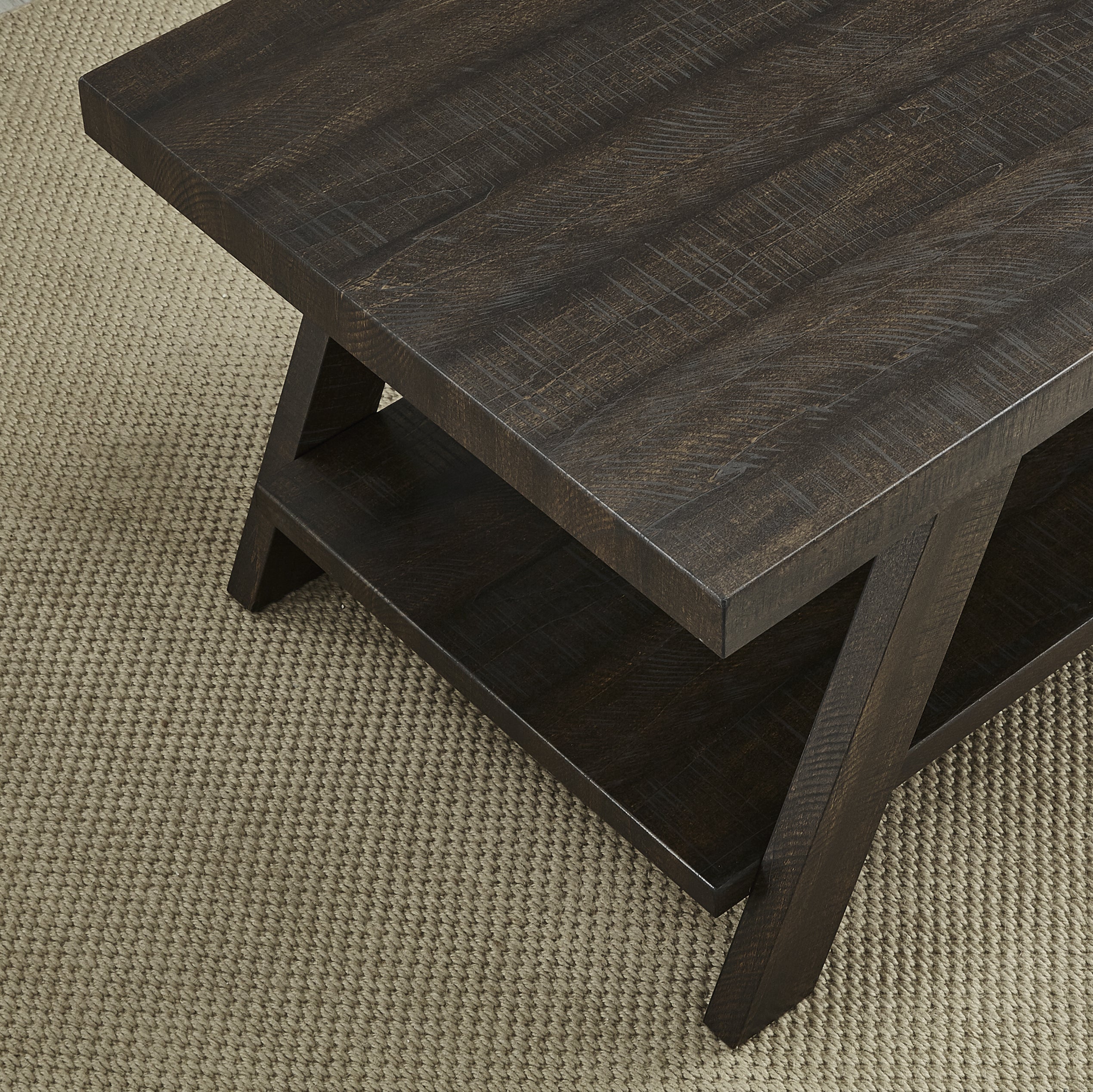 Roundhill Furniture Athens Contemporary Replicated Wood Shelf End Table - Modern Nightstand for Bedroom, Living Room, or Office - Stylish Storage & Display Solution