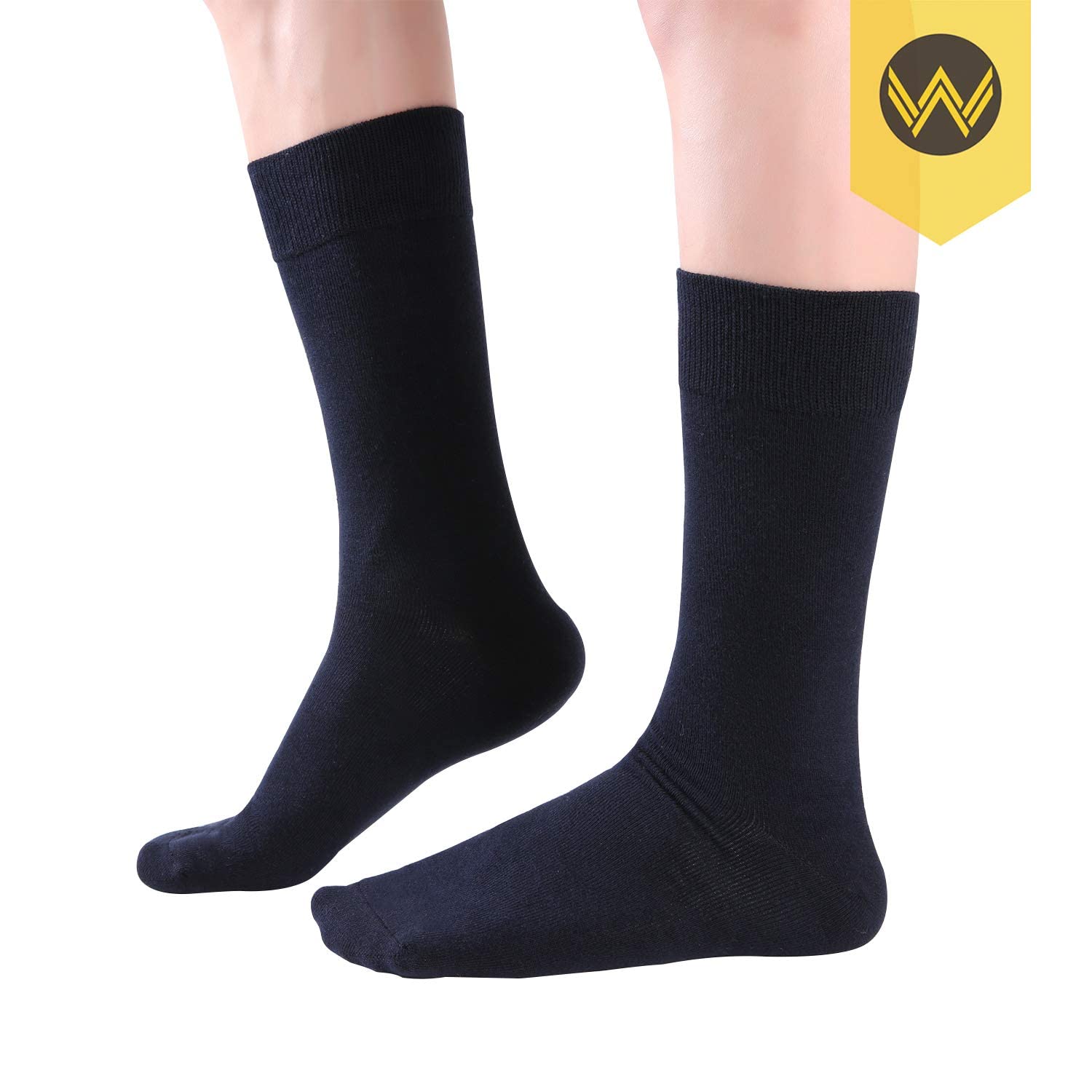 Wander Men's Dress Socks - 6/8 Pairs Cotton Thin Lightweight Breathable Socks for Work & Formal Occasions | Solid & Patterned Designs for Business, Office & Wedding Attire
