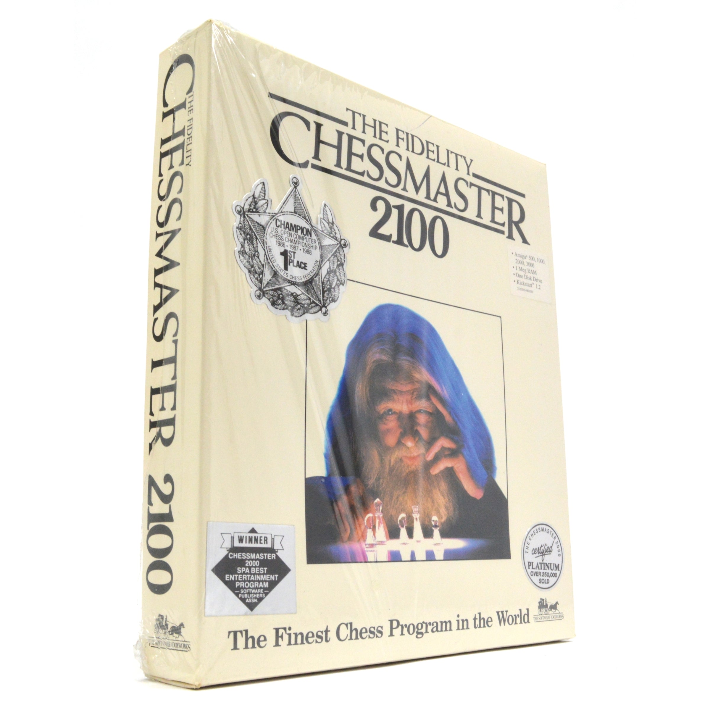 New AMIGA 1 MB RAM FIDELITY Chessmaster 2100 Computer Chess Game - Vintage Sealed Board Game for Collectors & Chess Enthusiasts - Perfect for Retro Gaming & Strategy Lovers