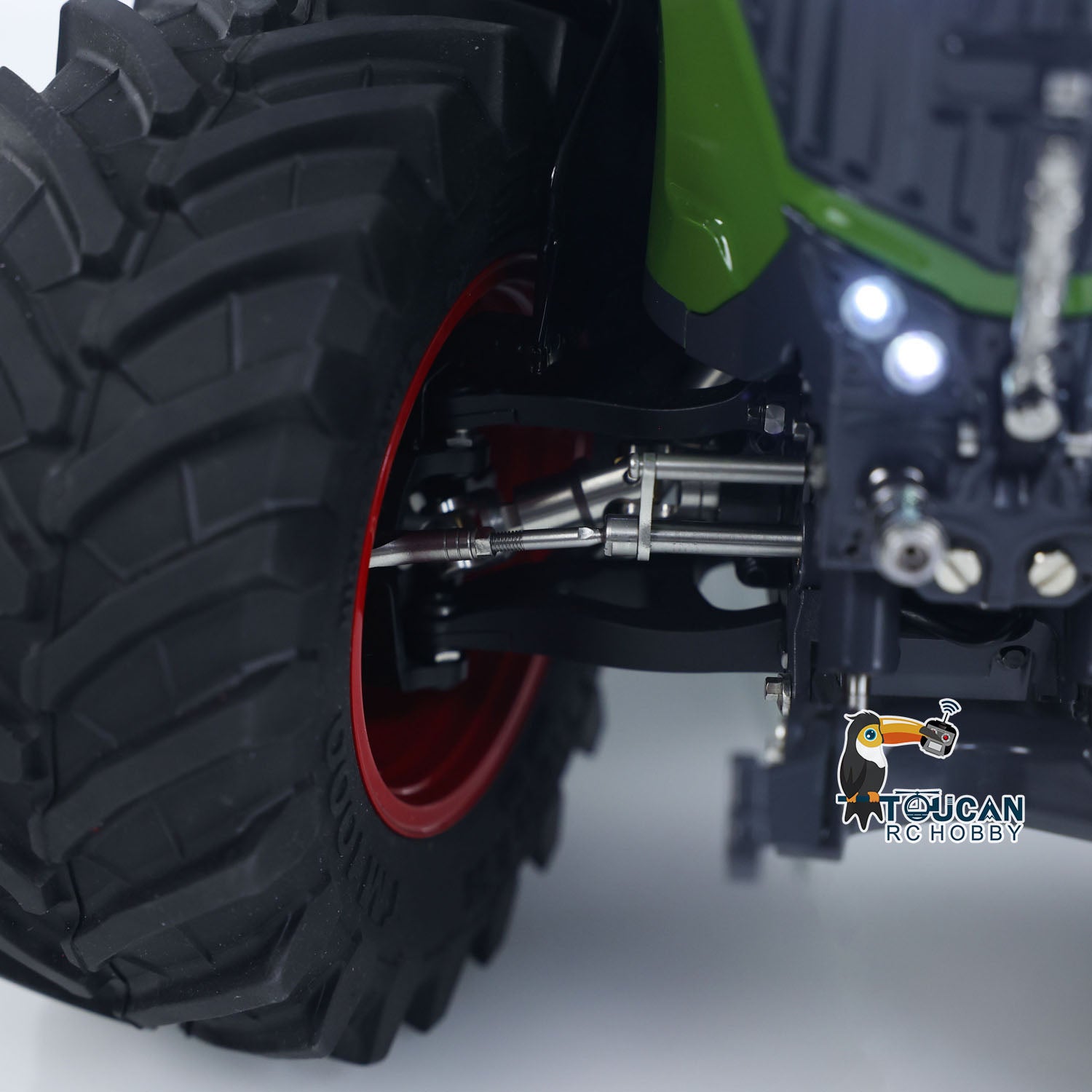 LESU AOUE 1050 1/14 Scale 4WD Metal Hydraulic RC Tractor - 4X4 Radio Control Vehicle with Light & Sound - Realistic Agricultural Toy Car for Hobbyists & Collectors - Perfect for Farm Simulation Play & RC Model Enthusiasts