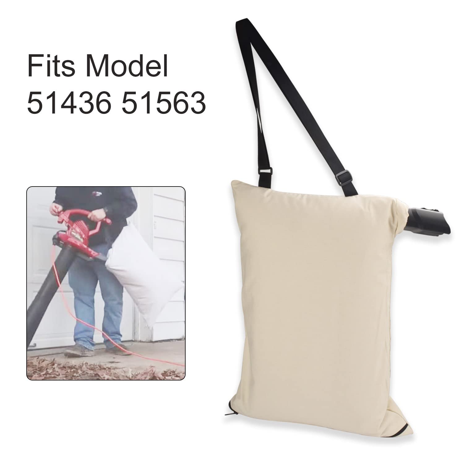 127-7040 Blower Debris Vacuum Bag - Compatible with Toro Leaf Blowers 137-2336, 108-8994, 51436, 51563, 51581, 51594, 51599, 51609, 51619, 51621 - Durable Replacement Bag for Yard Waste Collection & Leaf Cleanup