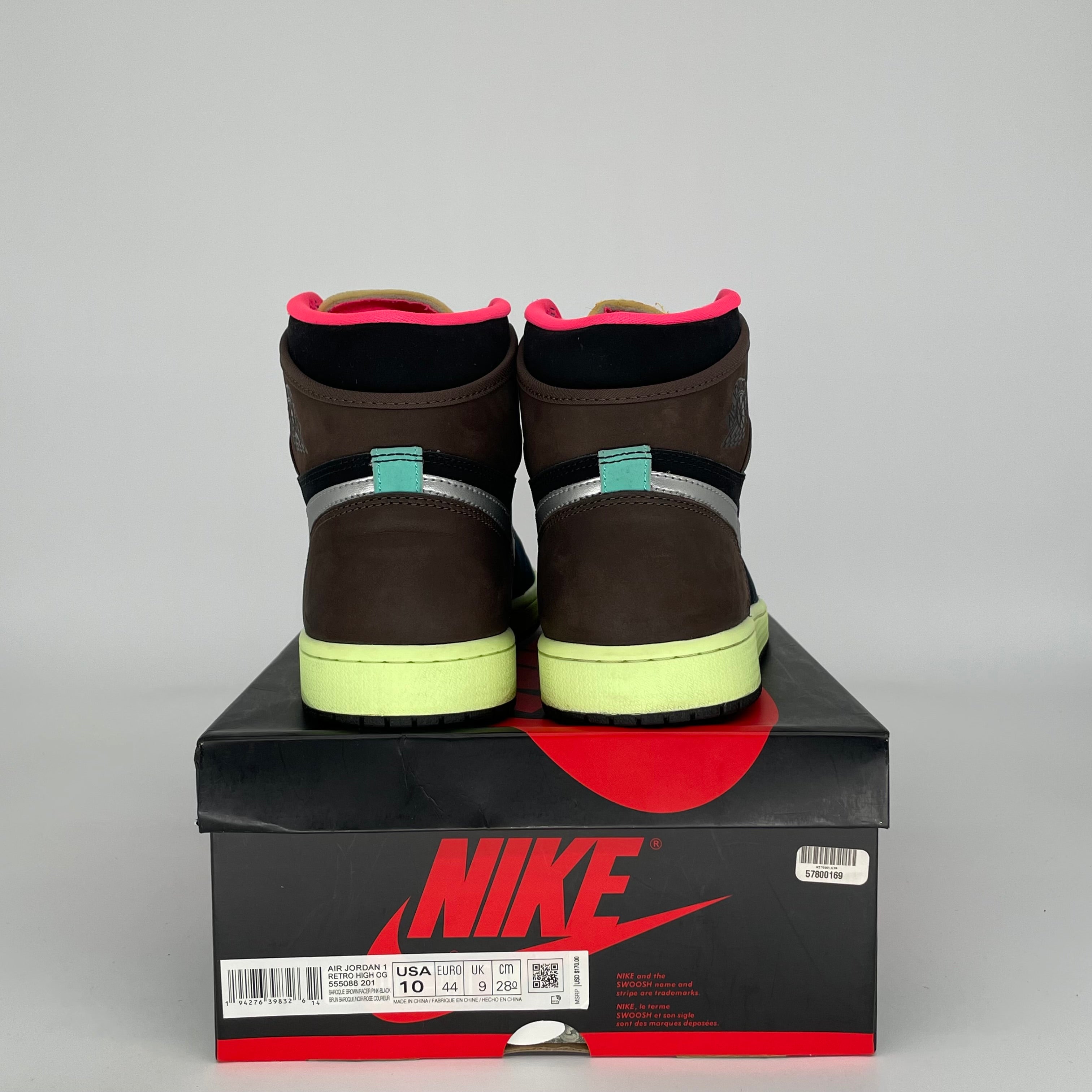 AIR JORDAN 1 BIO HACK Men's Basketball Shoes Size 10 - 555088-201 Retro High OG Style Sneakers for Streetwear & Casual Outfits