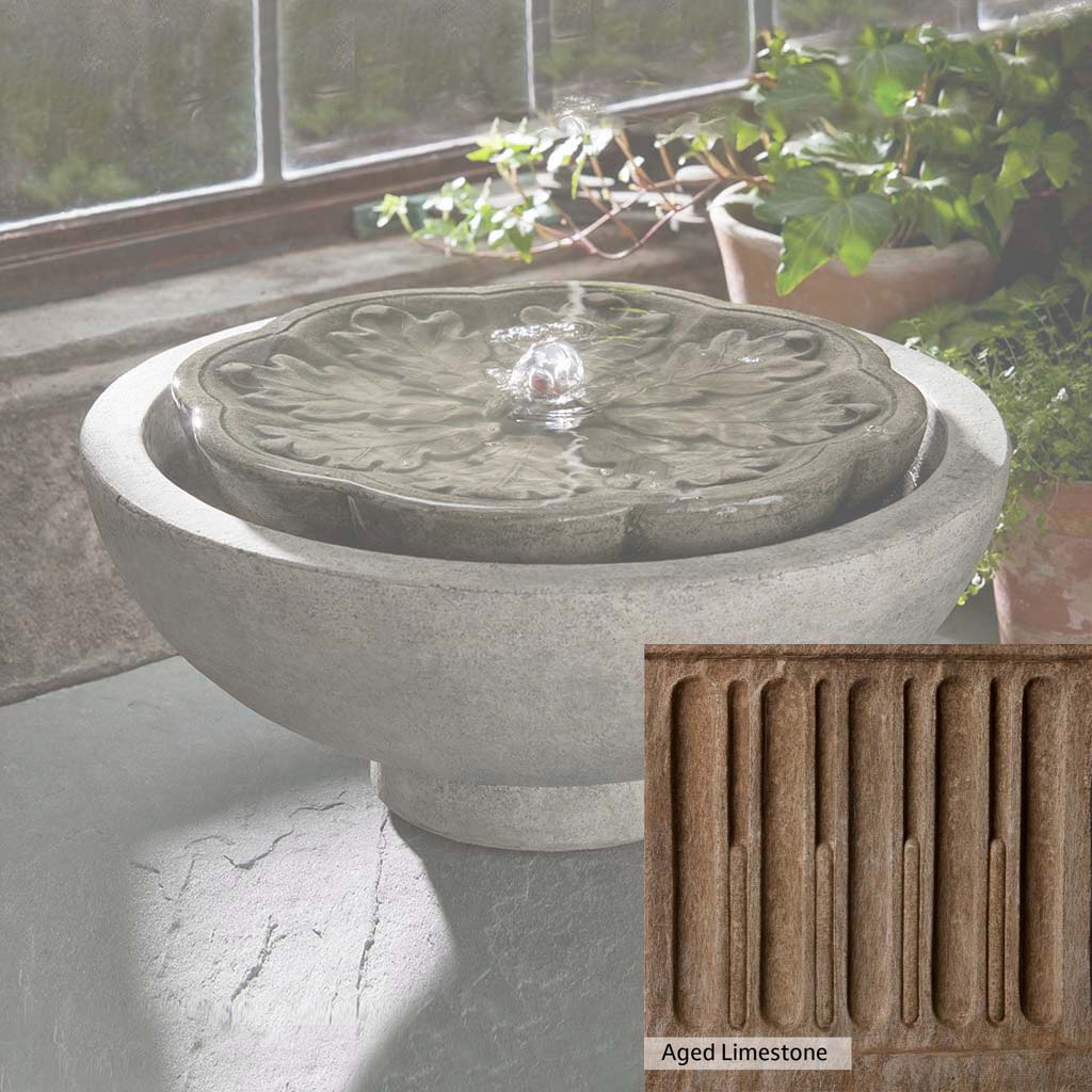 Campania International M Series Flores Outdoor Garden Fountain - Elegant Water Feature for Patio, Yard, and Landscape Decor