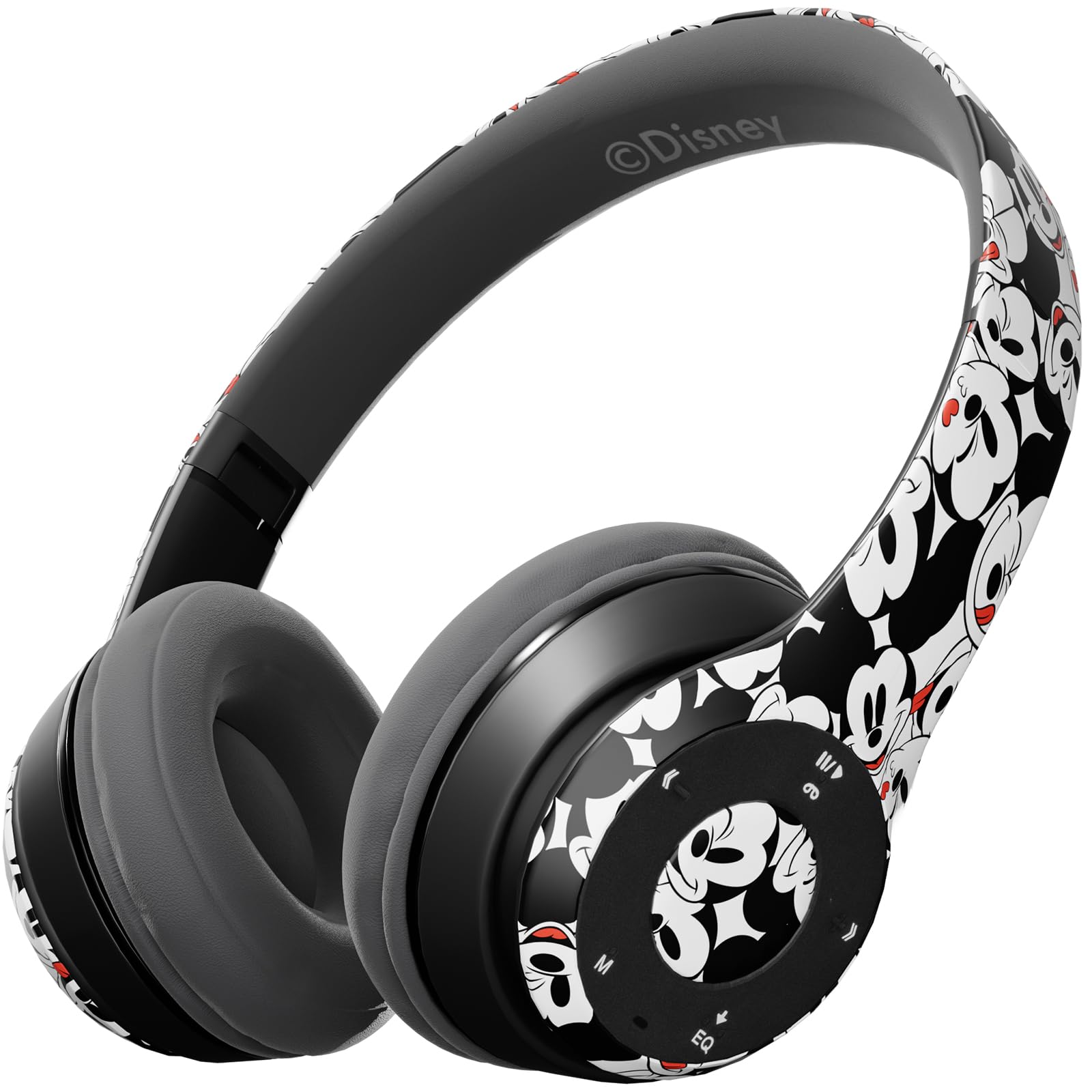 Disney Mickey Mouse Bluetooth Headphones Wireless - Over Ear Headset with Built-in Mic, 15 Hours Playtime, Comfortable Ear Cushions - Perfect Gift for Disney Fans, Women & Men | Ideal for Travel, Workouts, and Home Entertainment