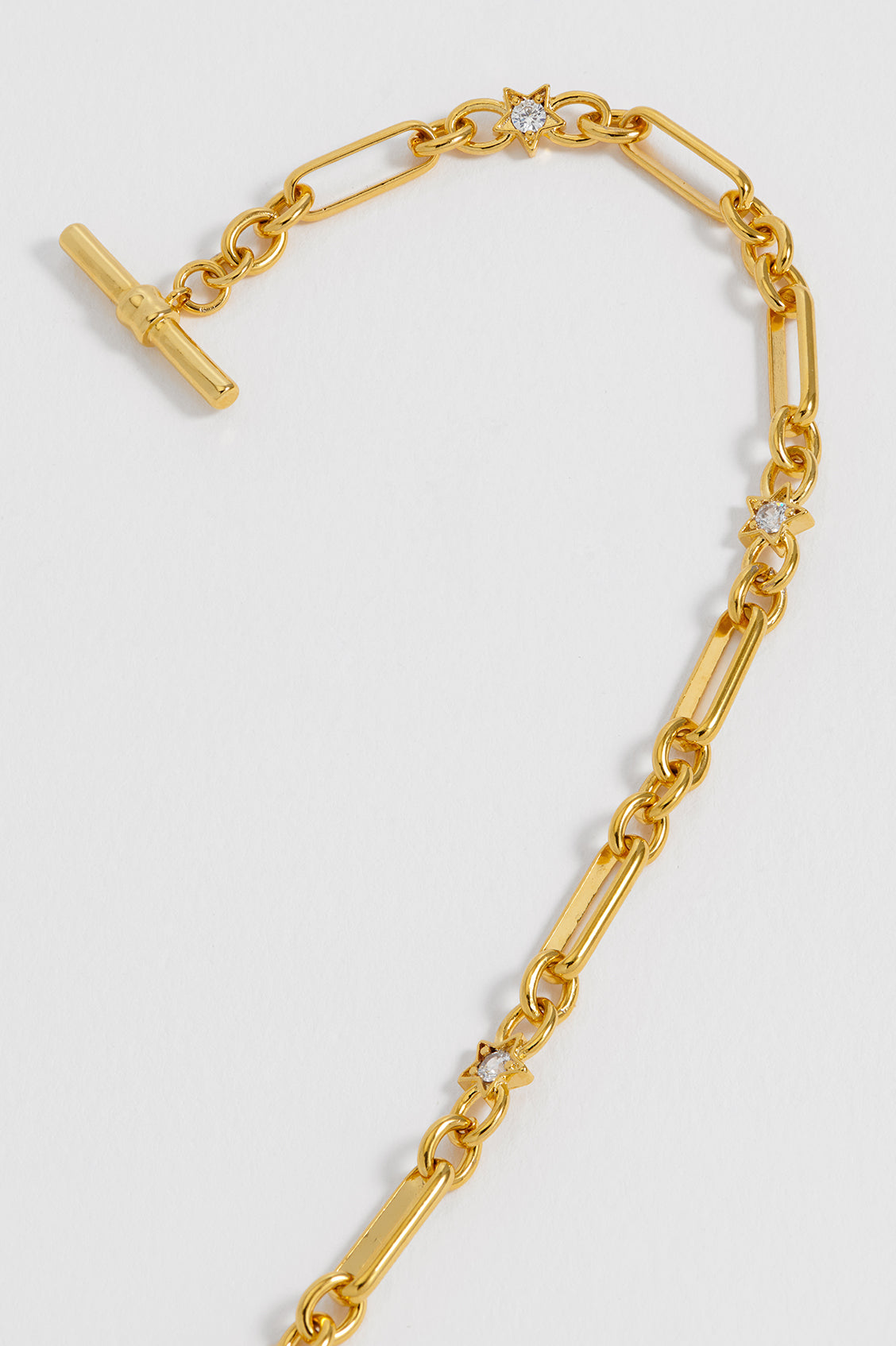 Star Paperclip Link T Bar Necklace - Elegant Minimalist Gold Plated Chain for Women | Perfect for Office, Date Night & Everyday Wear